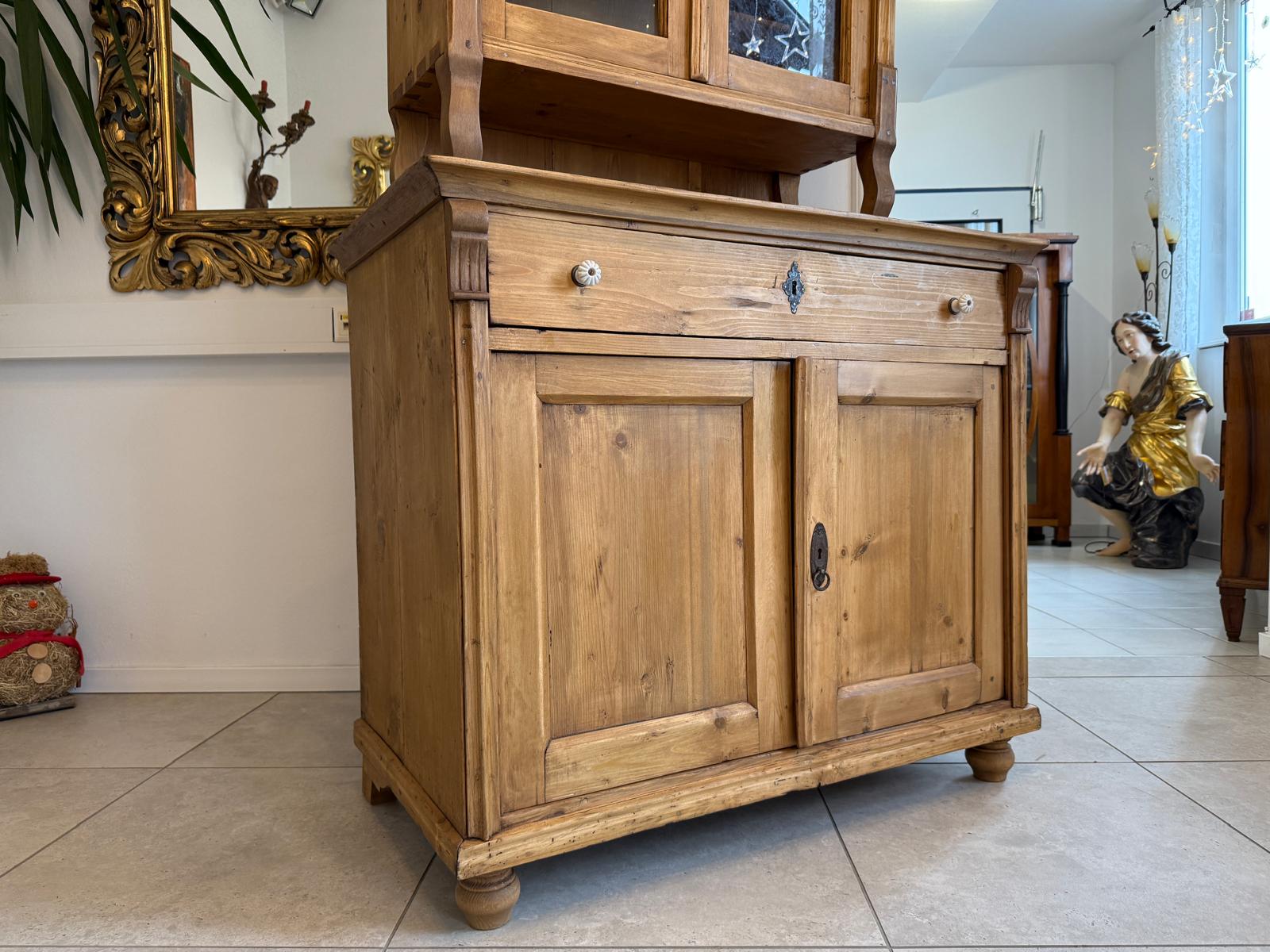 Gründerzeit Naturholschrank Küchenbuffet Küchenschrank Küchenkredenz G2337