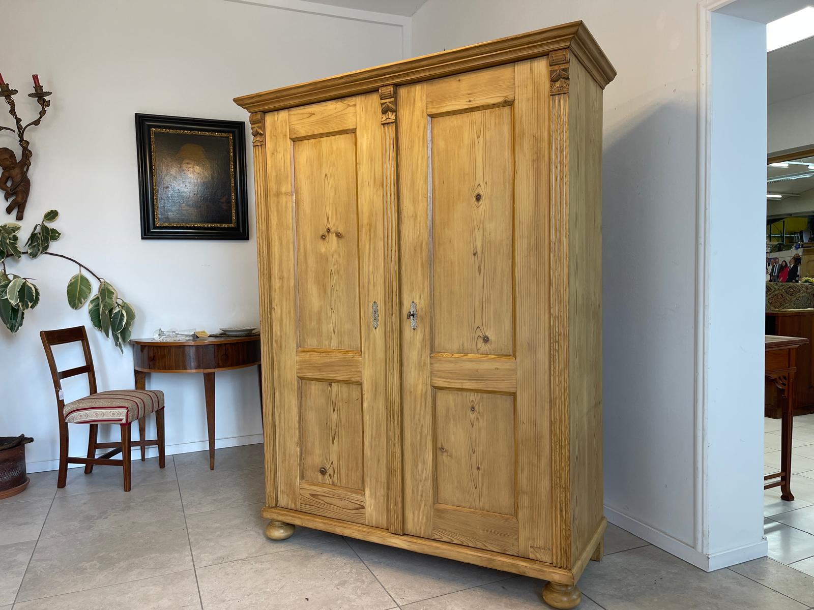 Steirischer Gründerzeit Bauernschrank Naturholzschrank G1091