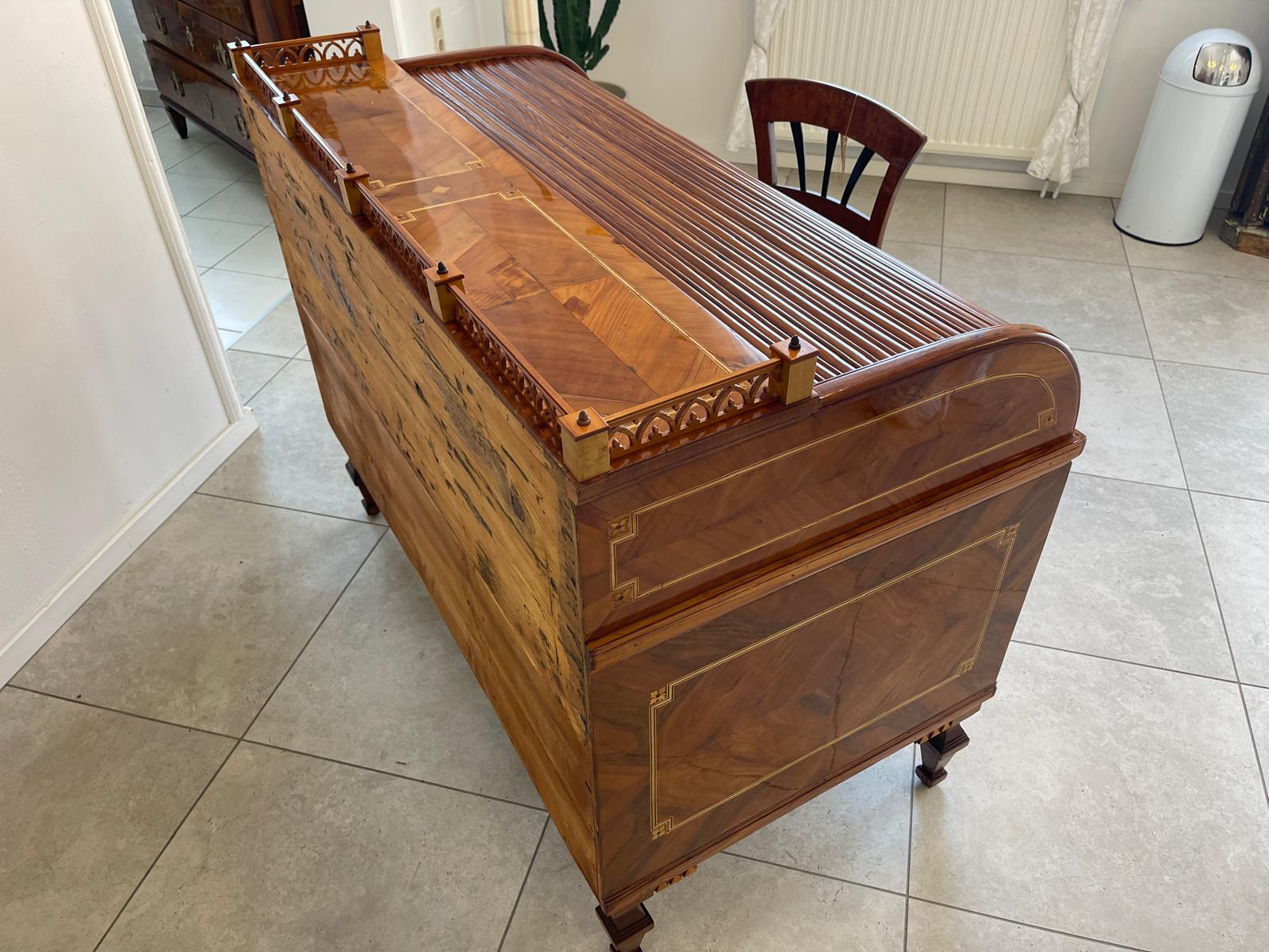 Sale restaurierter Josefinischer Rolladen Sekretär / Schreibtisch Klassizismus Antiquität G1130