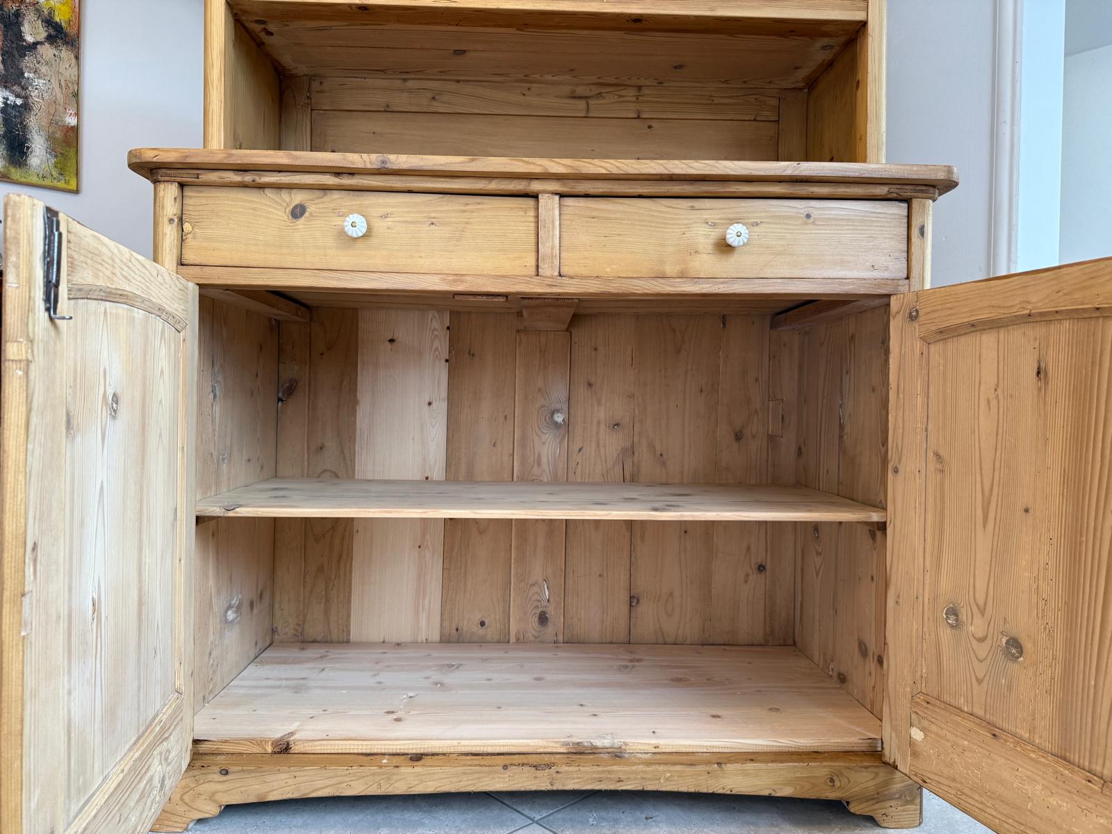 Restaurierte Jugendstil Küchenschrank Vitrinenschrank Bauernschrank G2124