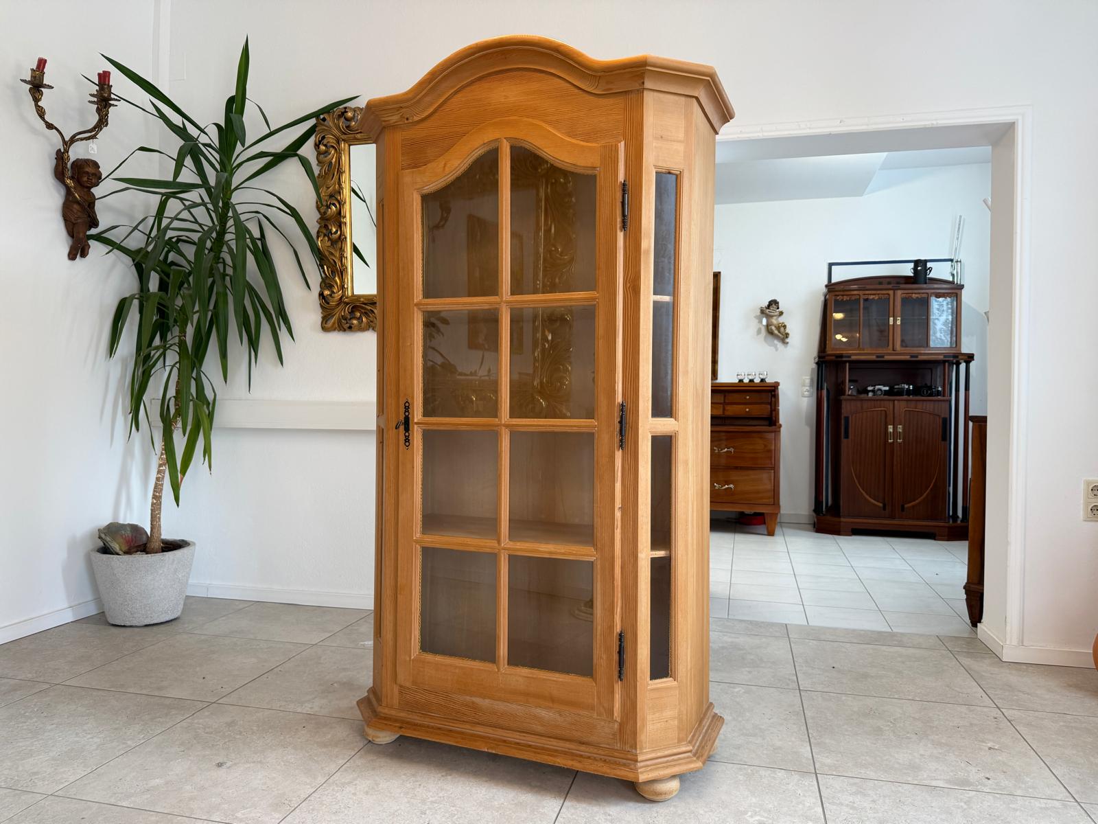 Bäuerlicher Vitrinenschrank Glasschrank Bauernschrank Vitrine - G1719