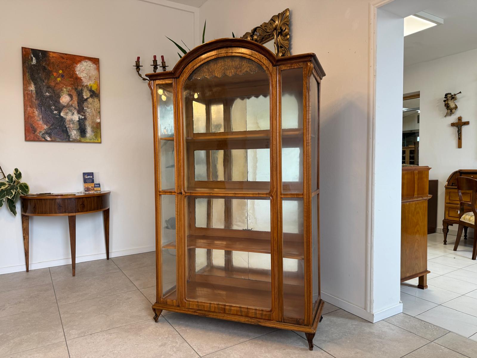 SALE Originale Spätbiedermeier Vitrine Bücherschrank Sammlervitrine Antiquität G2252