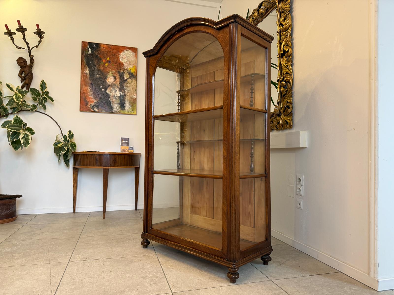 SALE Originale Spätbiedermeier Vitrine Bücherschrank Sammlervitrine Antiquität D1028