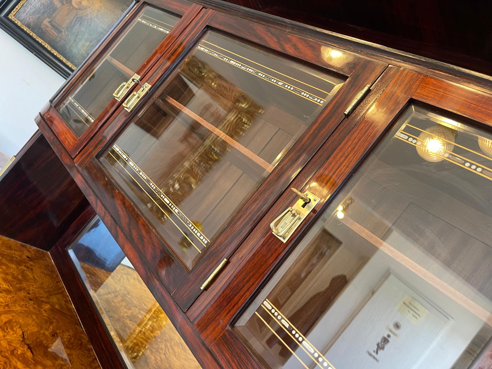 Sale Restauriertes Jugendstil Designerbuffet Aufsatzbuffet Bücherschrank G1376