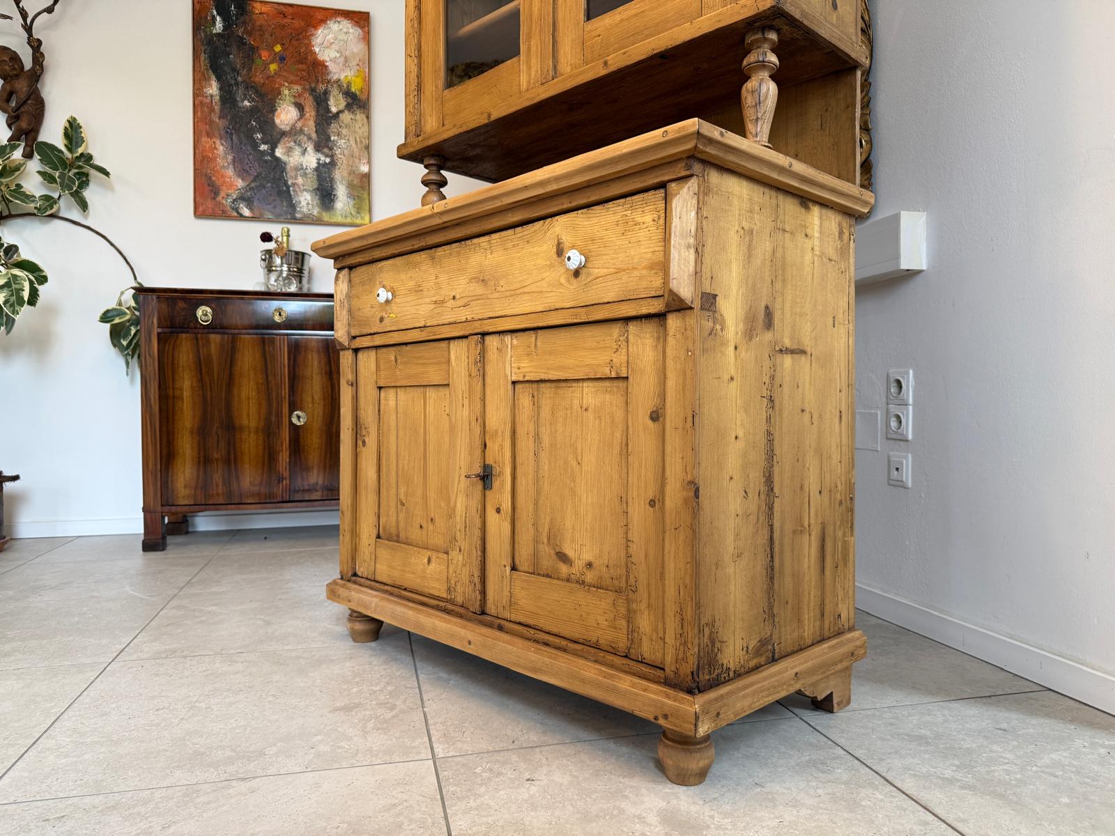 Jugendstil Küchenschrank Naturholz Fichtenholz Kredenz UrigG2137