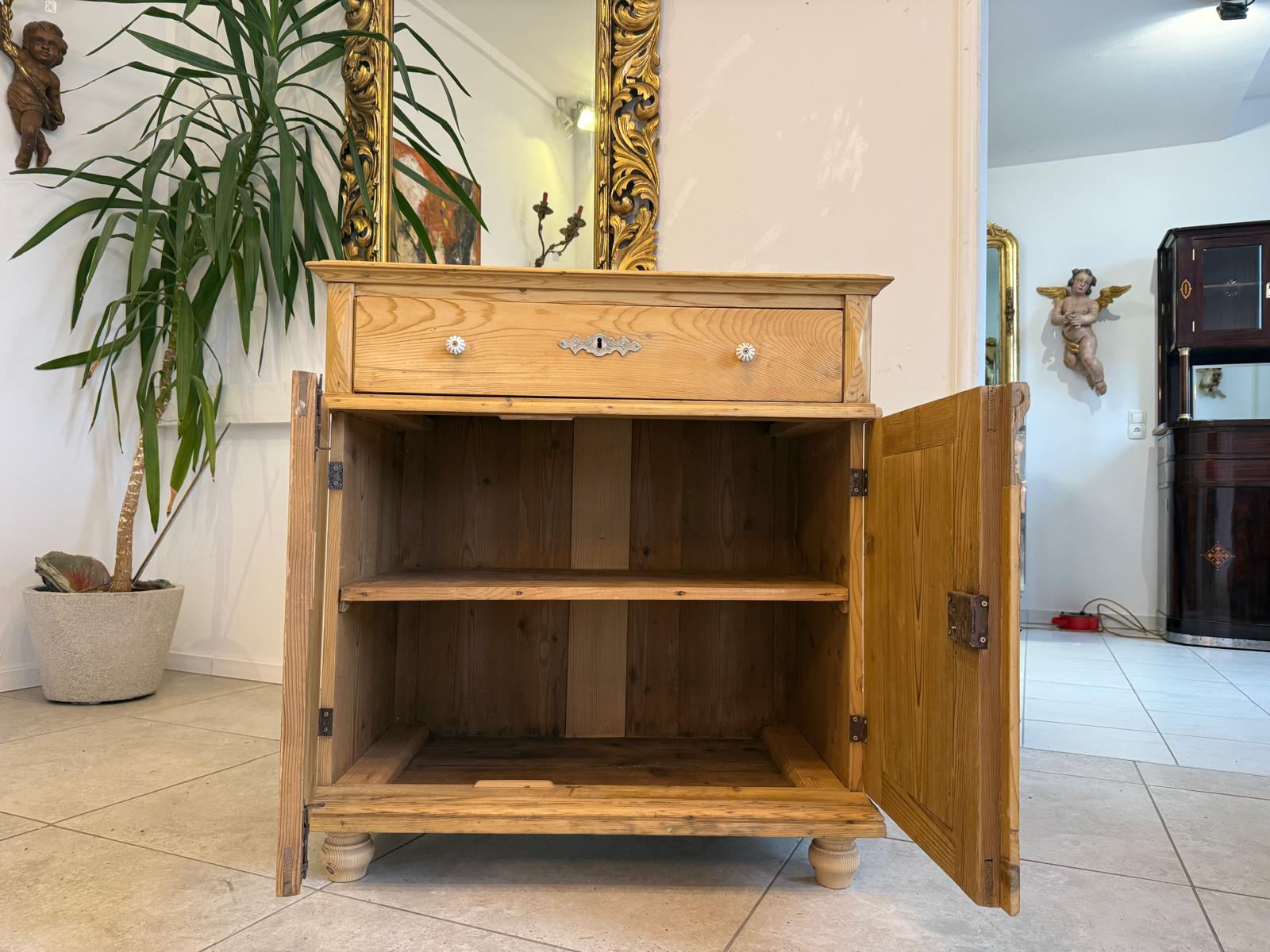 Bäuerliche Anrichte Kommode Laden Kasterl Antik Weichholz D1082