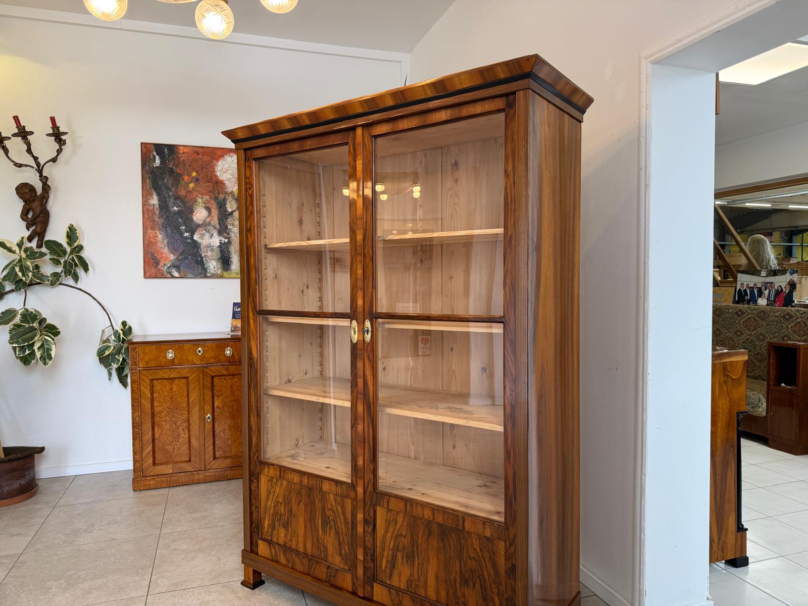 SALE Restaurierte Biedermeier Vitrine Bücherschrank Sammlervitrine Antiquität D1200