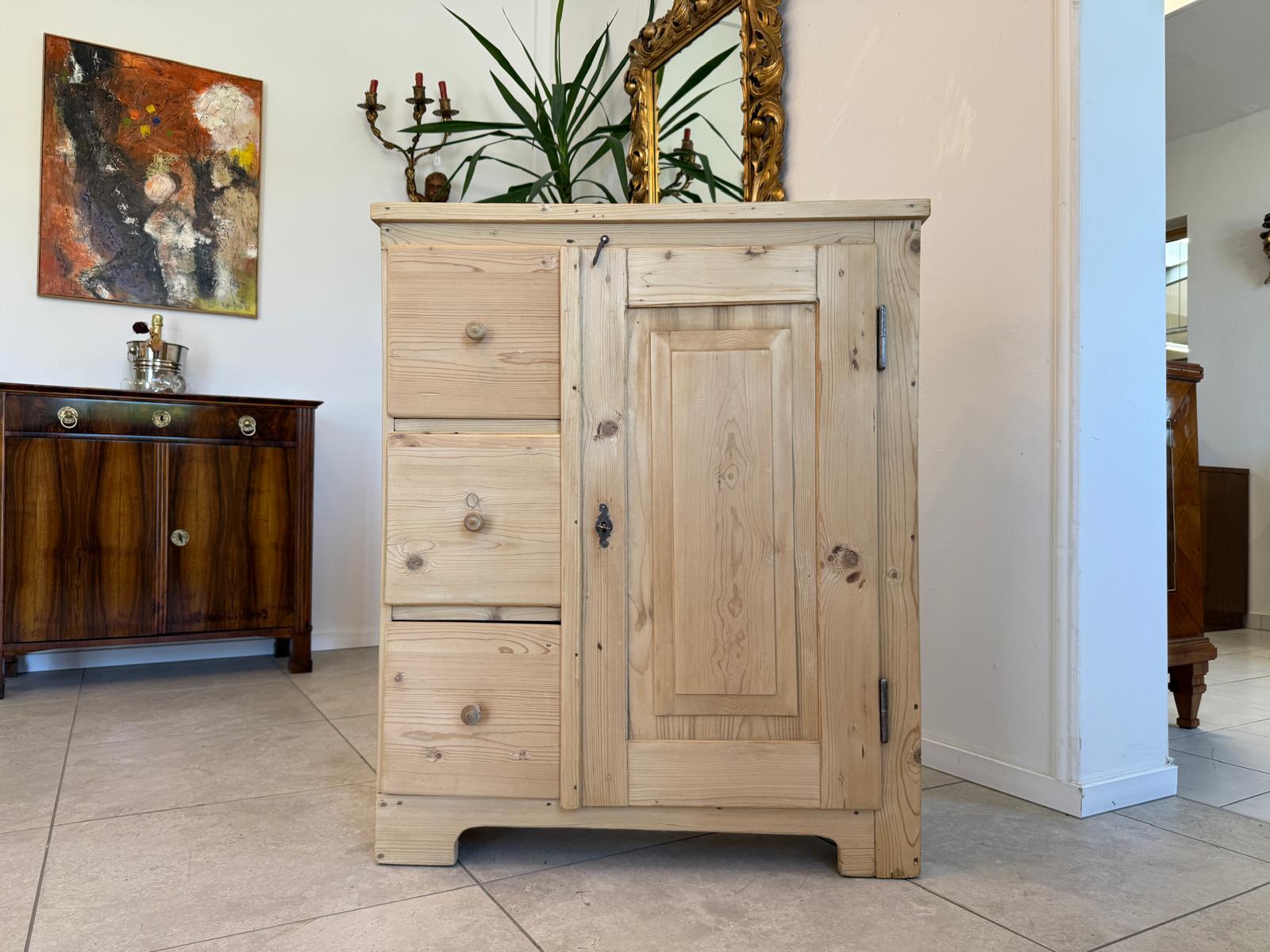 Alter Biedermeier Brotschrank Almerschrank Vorratskasten Bauernschrank Kasten G2093