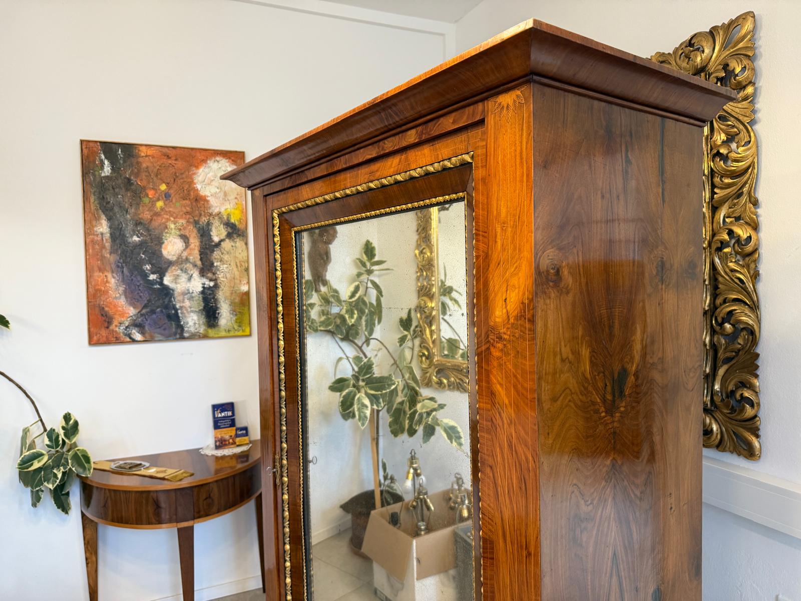 SALE Restaurierter Biedermeier Schrank Spiegelschrank Antiquität G2309