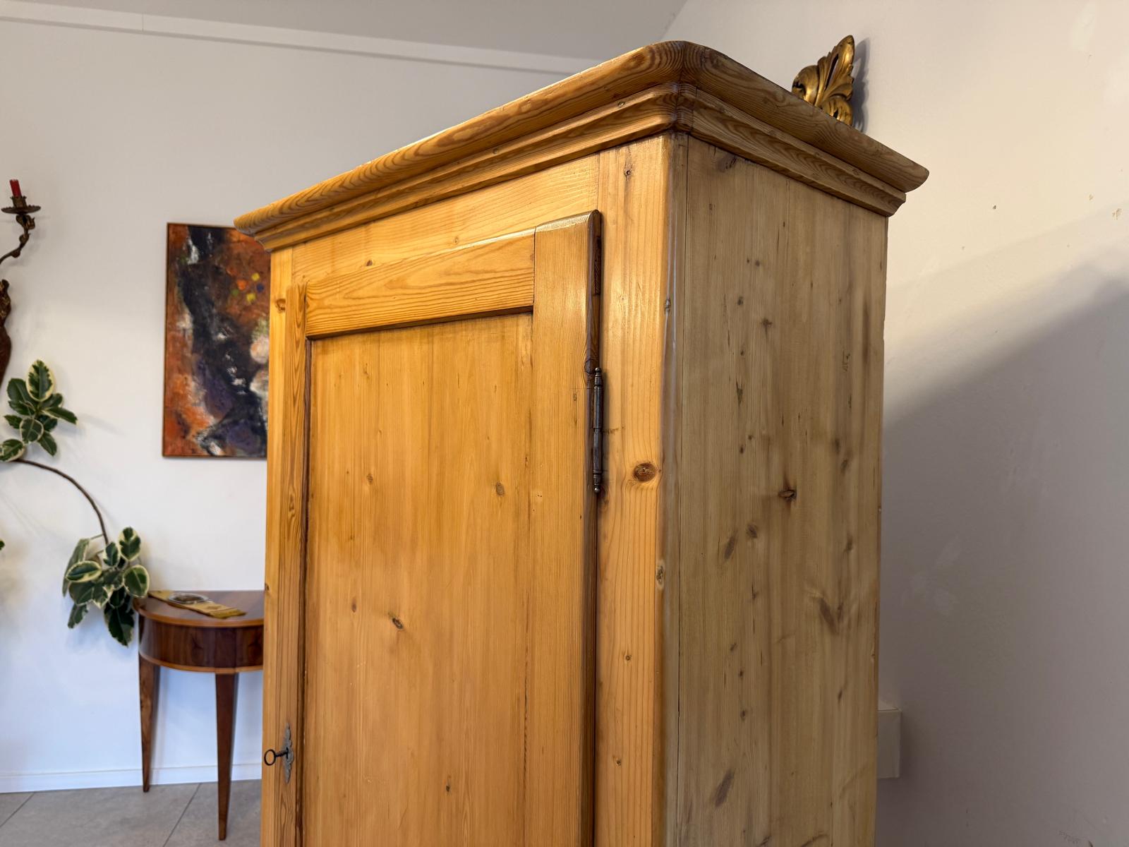 Restaurierter 1 türiger Bauernschrank Biedermeier Naturholzschrank G2255