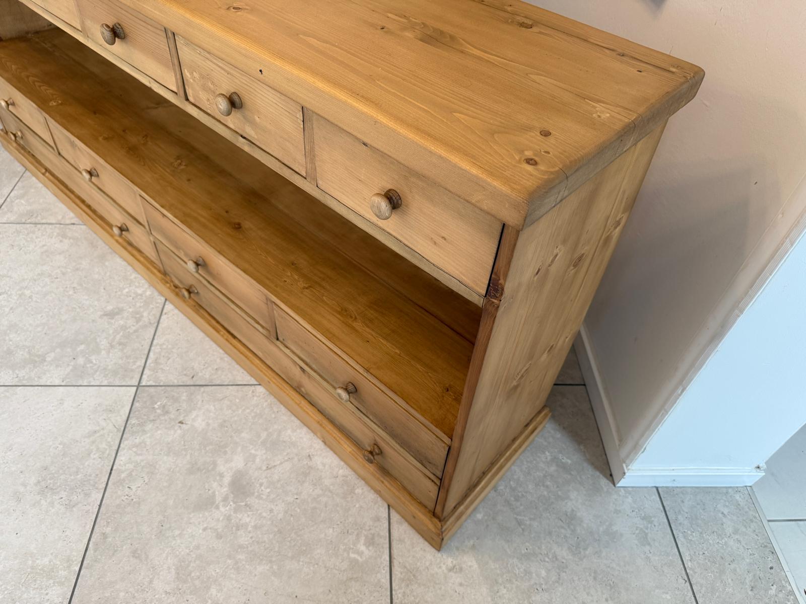 SALE Bäuerliche 12 Laden Kommode Anrichte Sideboard Weichholz G2073