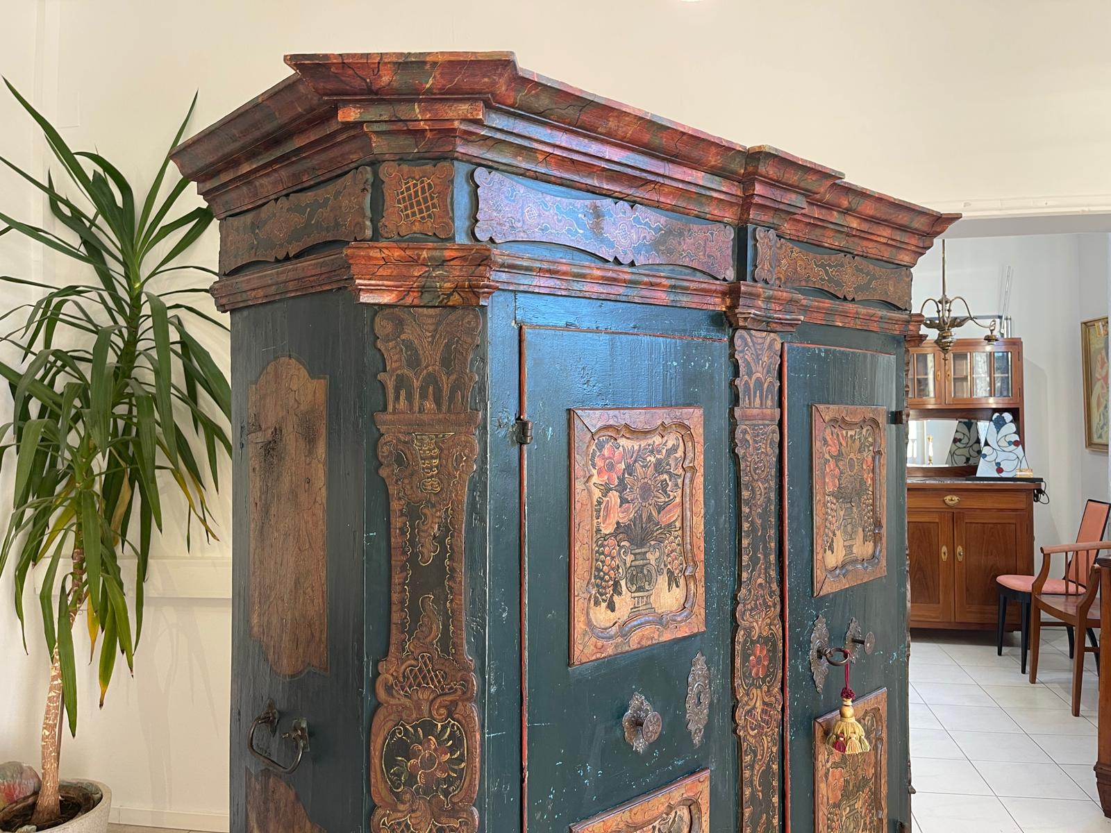 Bayrischer Bauernschrank Schrank Handbemalt A5498