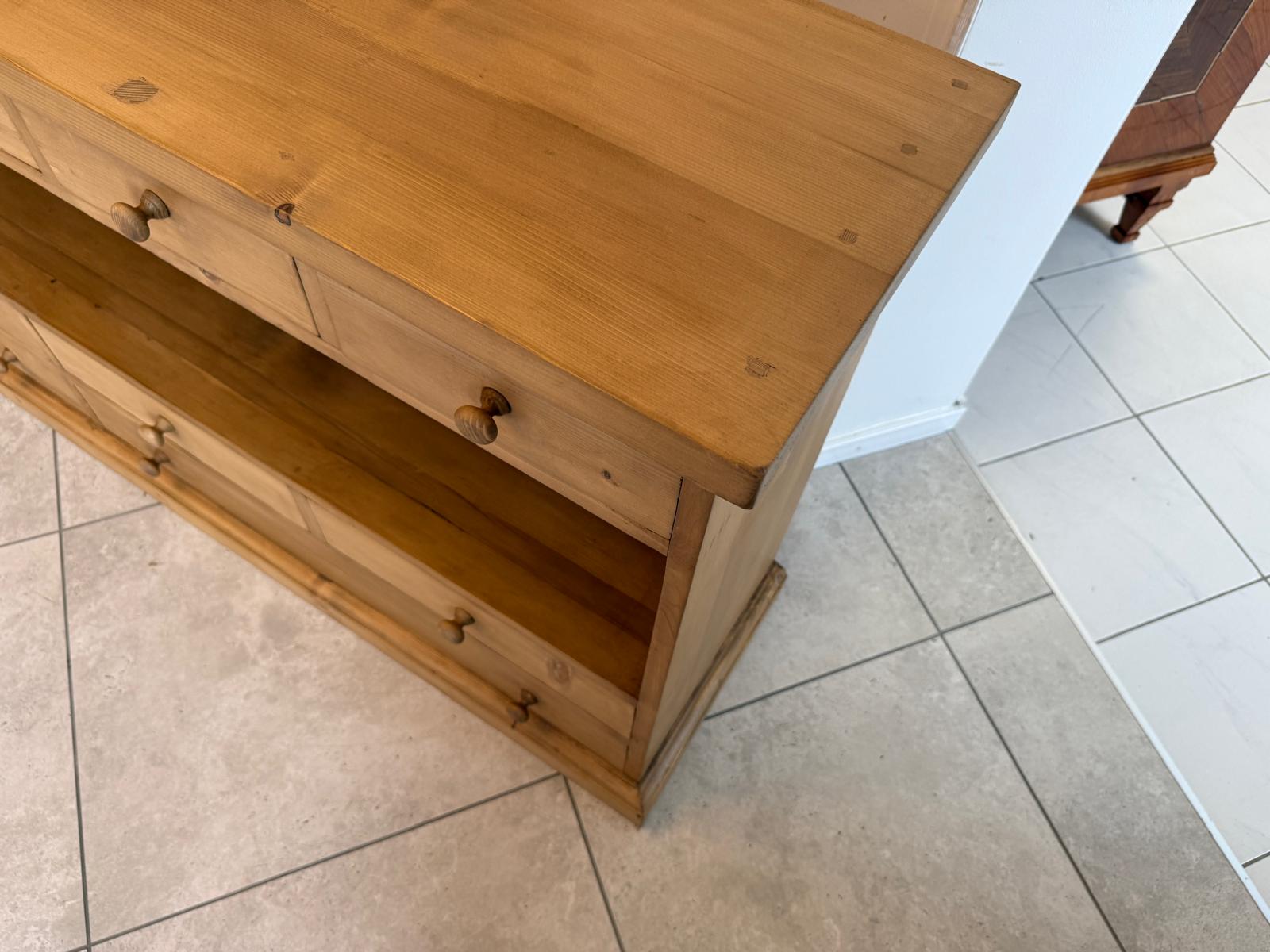 SALE Bäuerliche 12 Laden Kommode Anrichte Sideboard Weichholz G2073