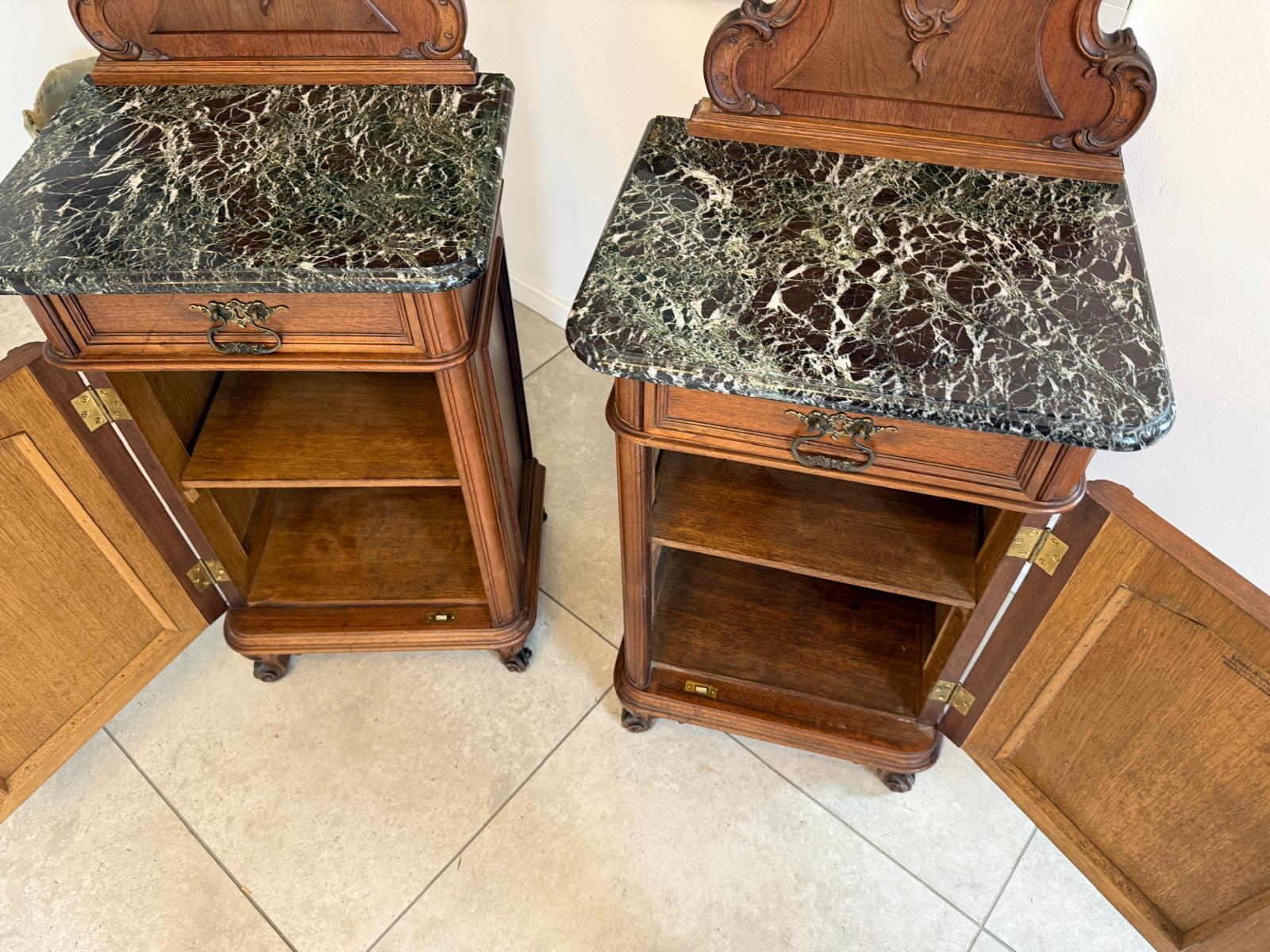 Originales Pärchen Gründerzeit Historismus Nachtkasterl Pfeiferlbarock  Antiquität D1030