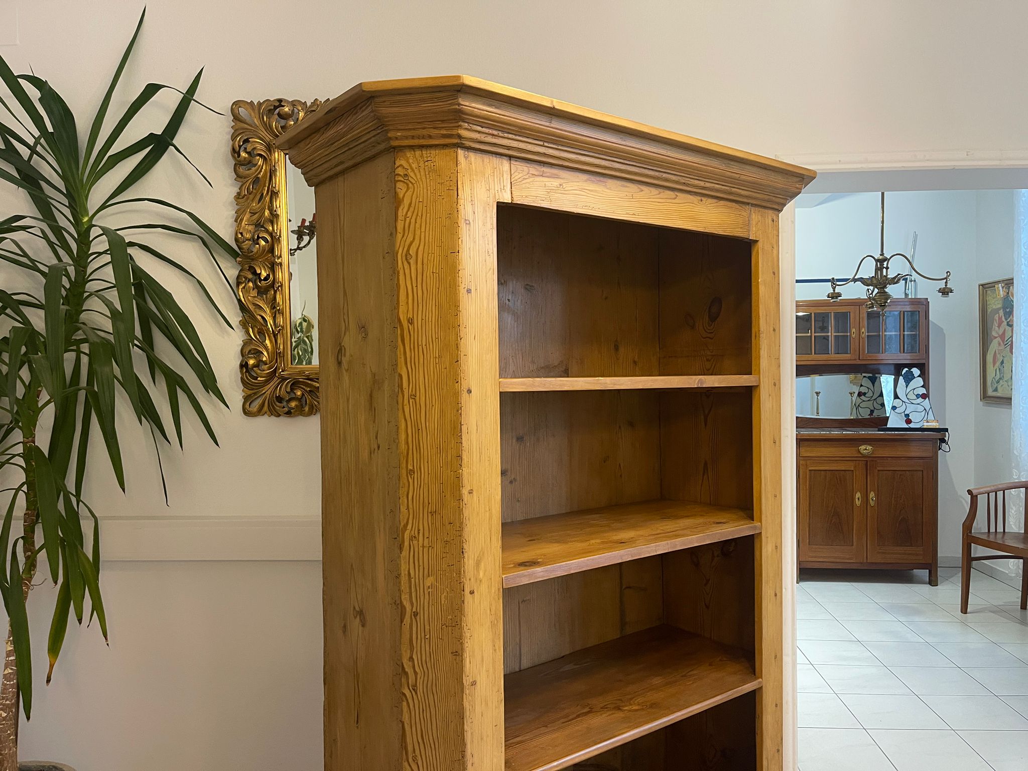 Altes Bücherregal Stellage Bauernregal Gründerzeit Naturholz Bauernmöbel E1018