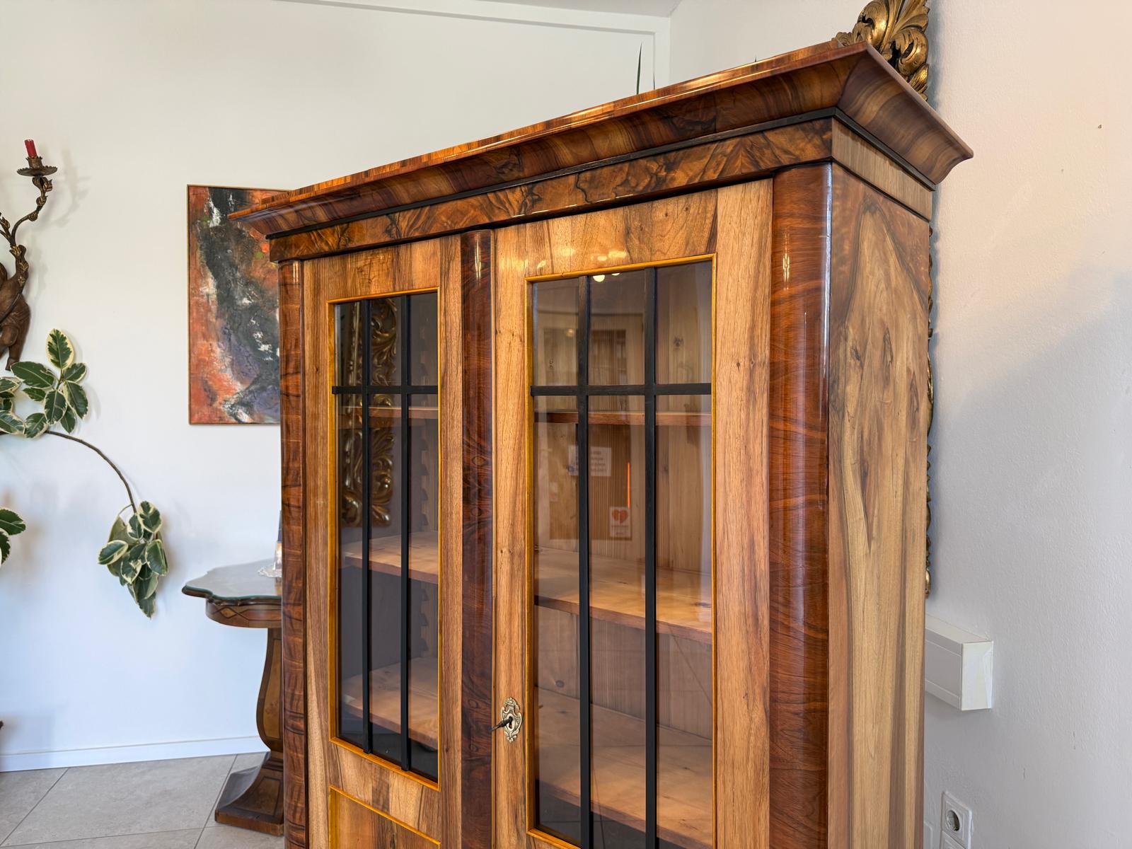Biedermeier Vitrine Bücherschrank Glasschrank Antiquität D2371