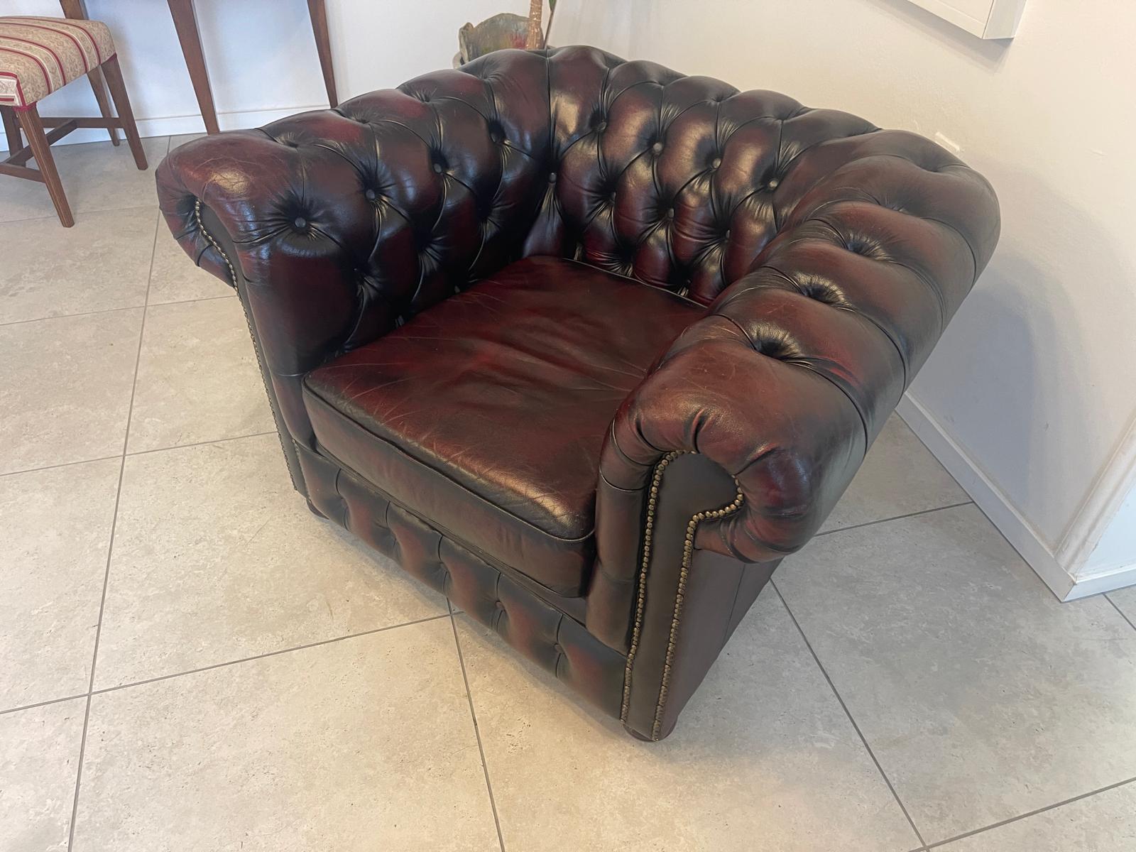 Chesterfield Fauteuill Sessel Clubsofa Culmöbel Oxblood G1054