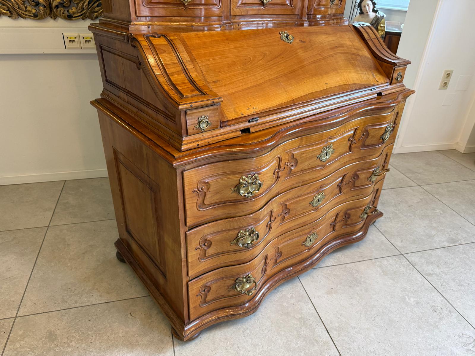 Originale Barocktabernakl Aufsatzkommode Vitrine Antiquität Tabernakl D1144