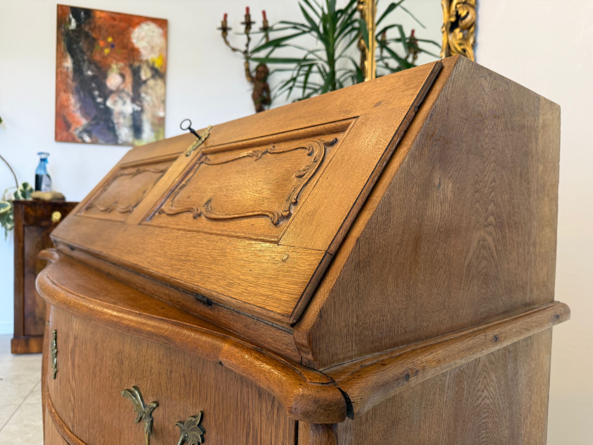 Schreibsekretär Eichenholz Schreibtisch Klappsekretär SALE Original D1147