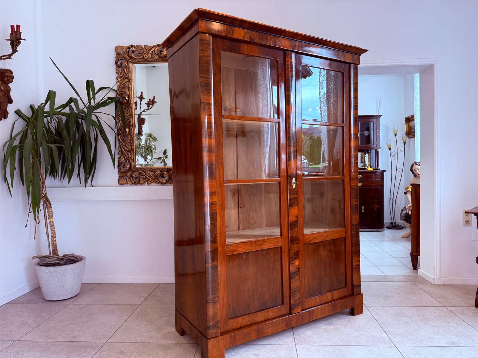 SALE Restaurierte Biedermeier Vitrine Bücherschrank ANTIQUITÄT D2871