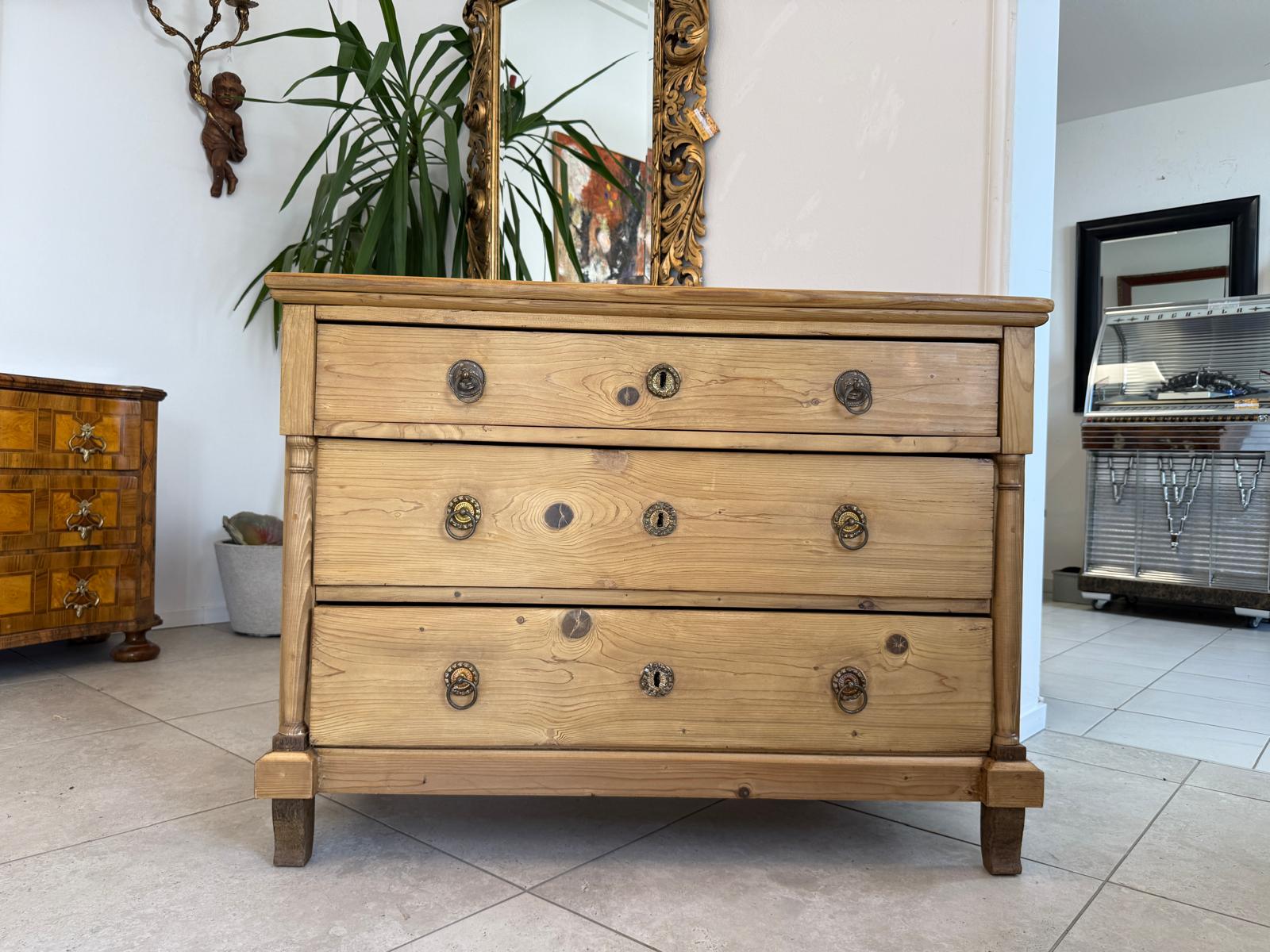 Biedermeier Kommode 3 Ladenkommode Antik Original D2646