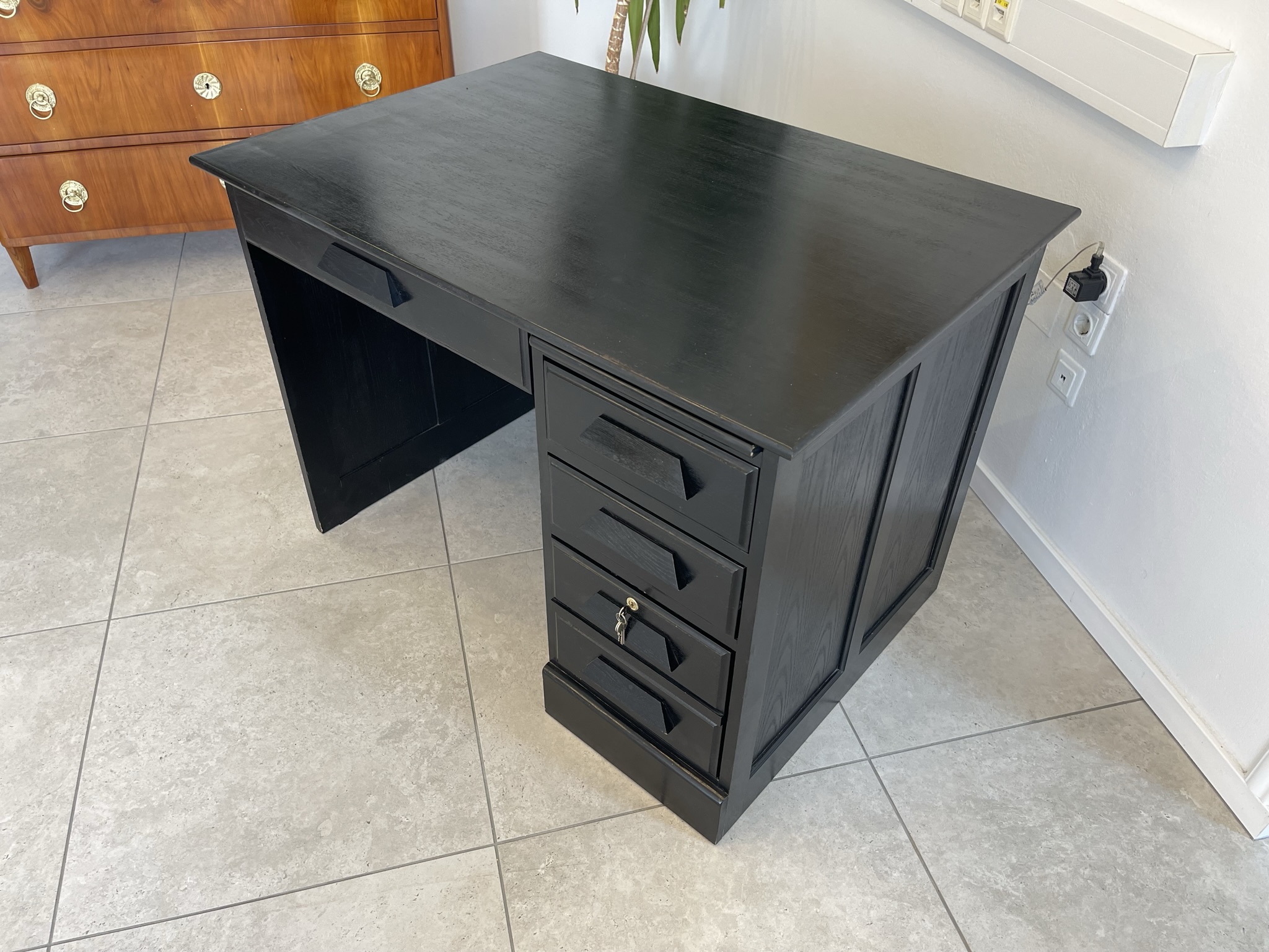 Biedermeier-Barock_34MphYCKjB4bHo0 Art Deco Sekretär Schreibtisch aus Eichenholz mit 5 Schubladen B1152