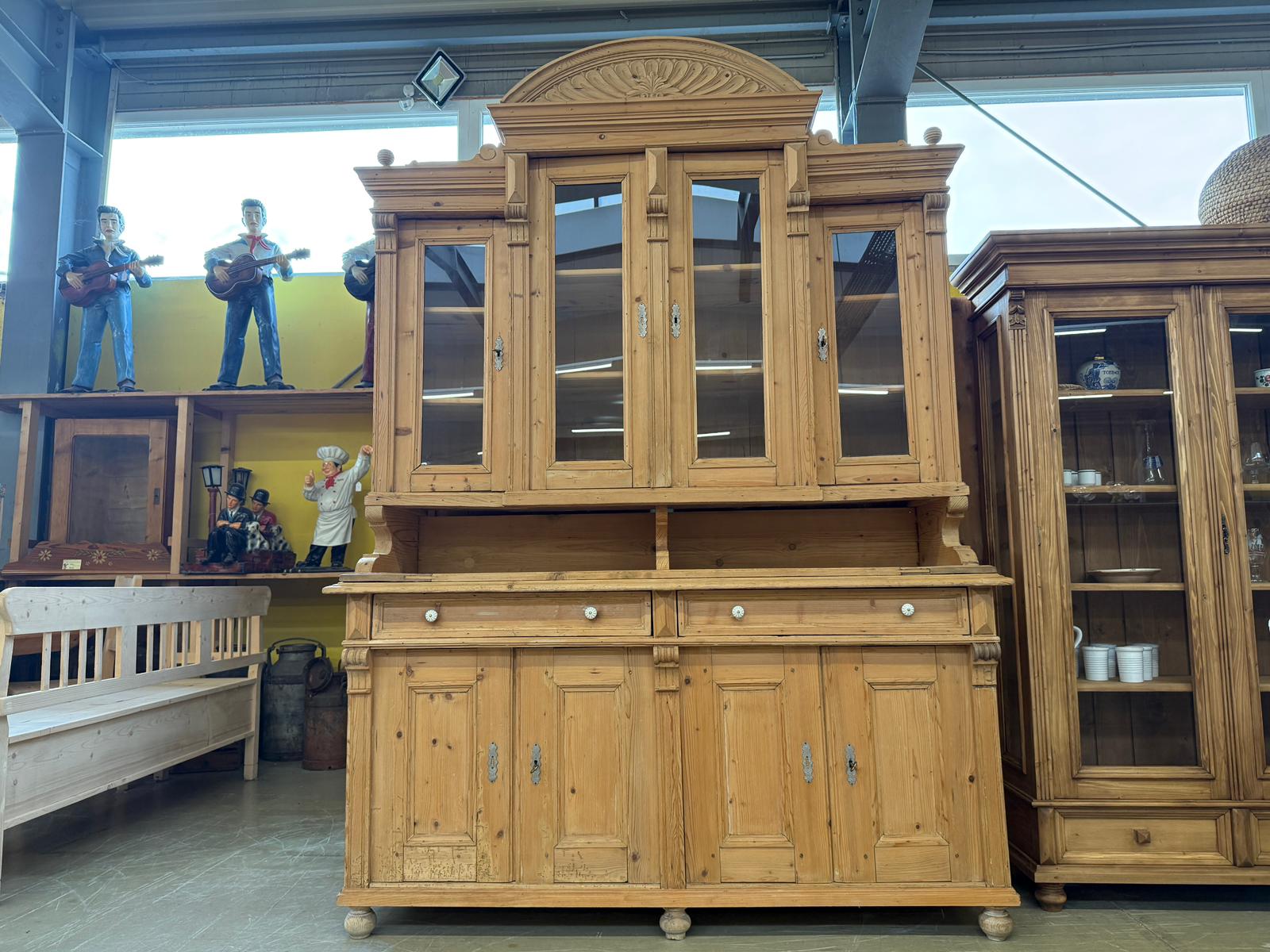 Gründerzeit Naturholschrank Küchenbuffet Küchenschrank Küchenkredenz D1032