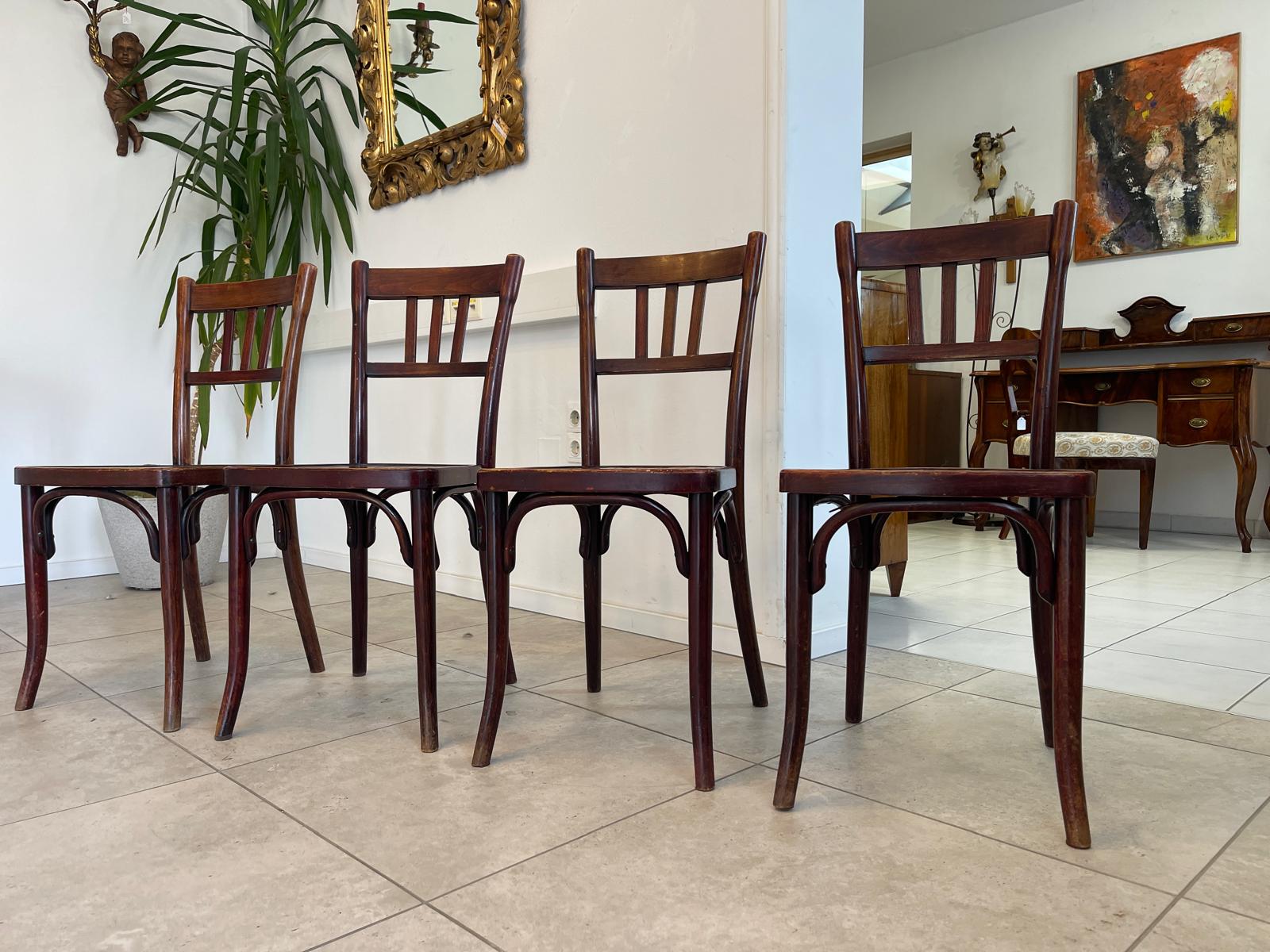 4er Set Mundus Sessel Wien – Stabiler Relaxsessel aus Bugholz Ensemble G1196