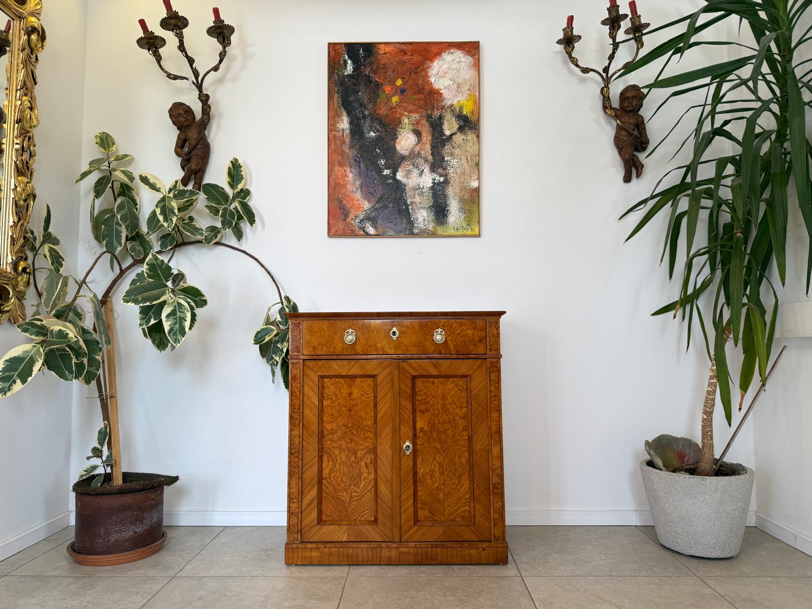 Restauriertes Biedermeier Trumeau Anrichte Antiquität D1193