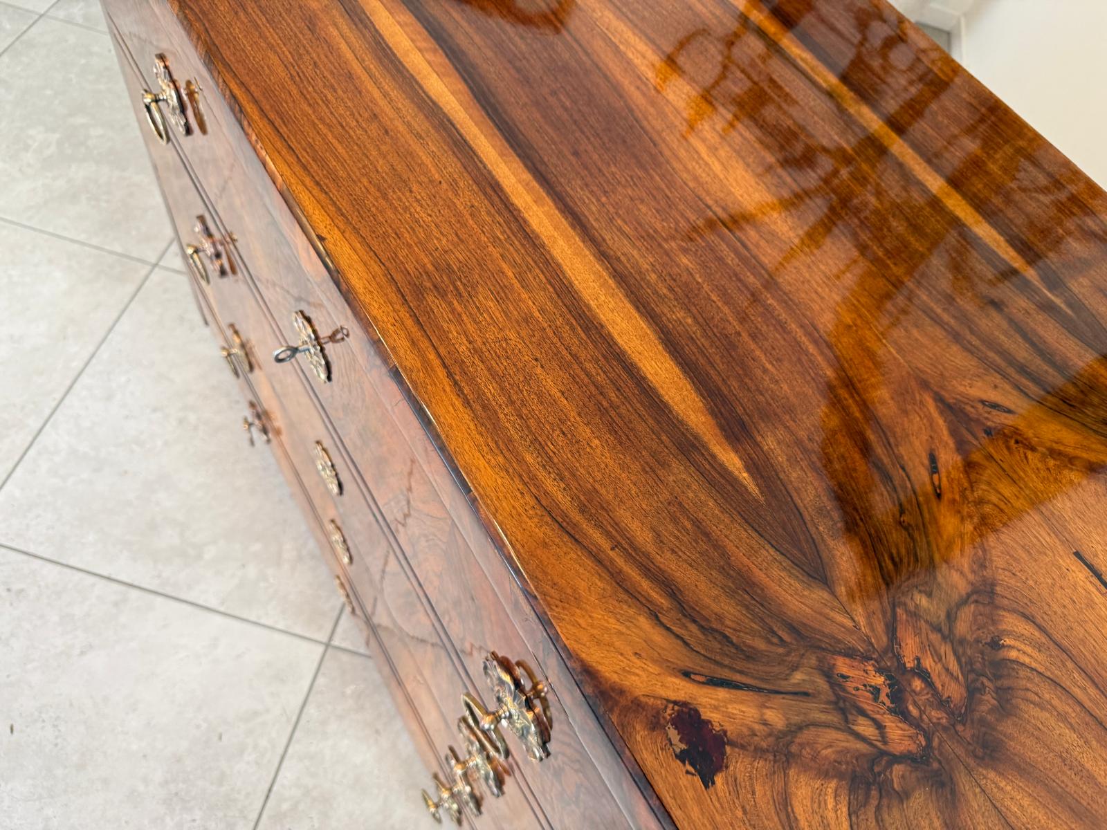 Restaurierte Biedermeier Kommode 4 Ladenkommode Nussholz G2211