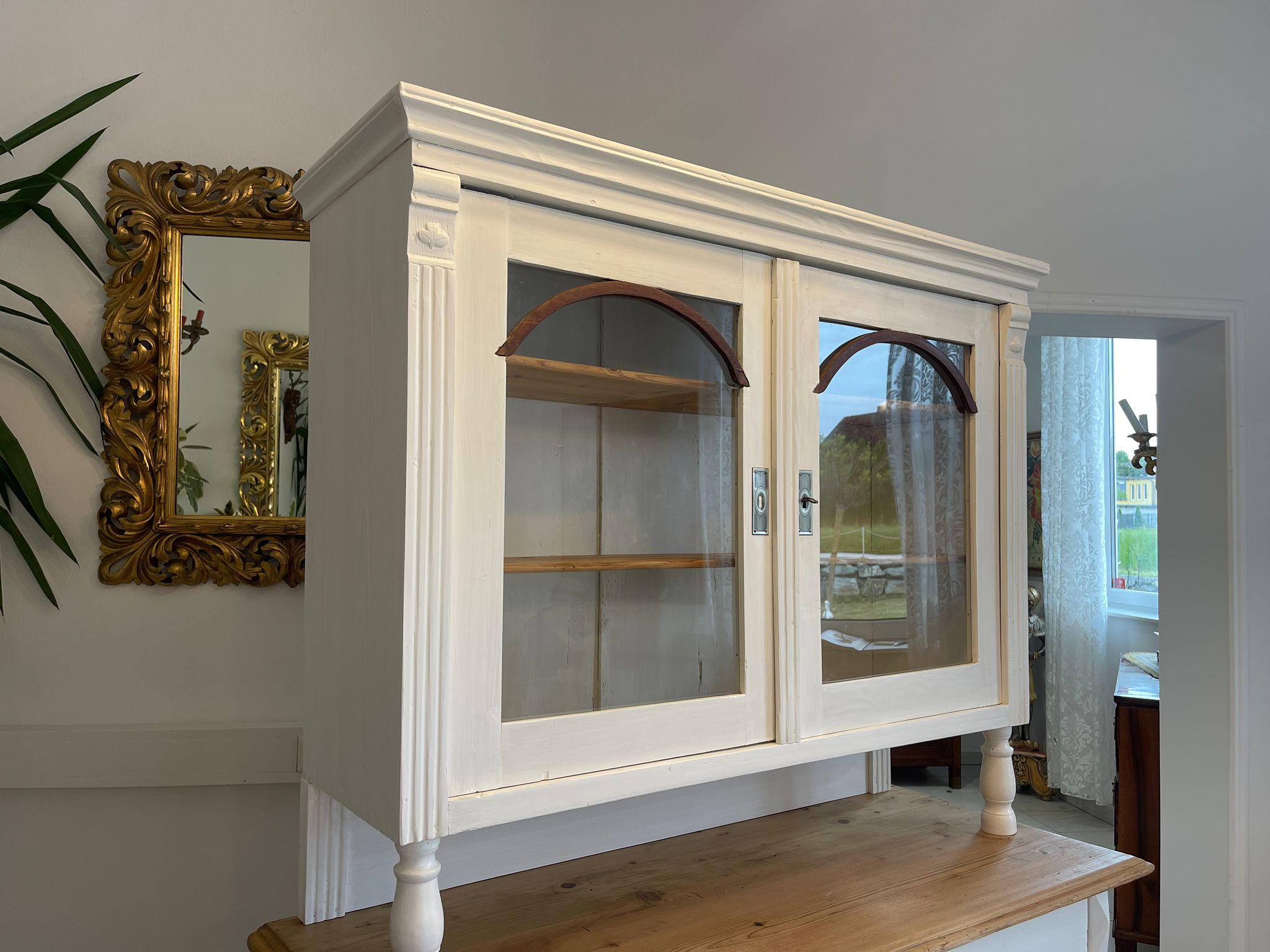 Aufsatzbuffet Küchenkredenz Bauernschrank Aufsatzkommode Chabby Chic G1607