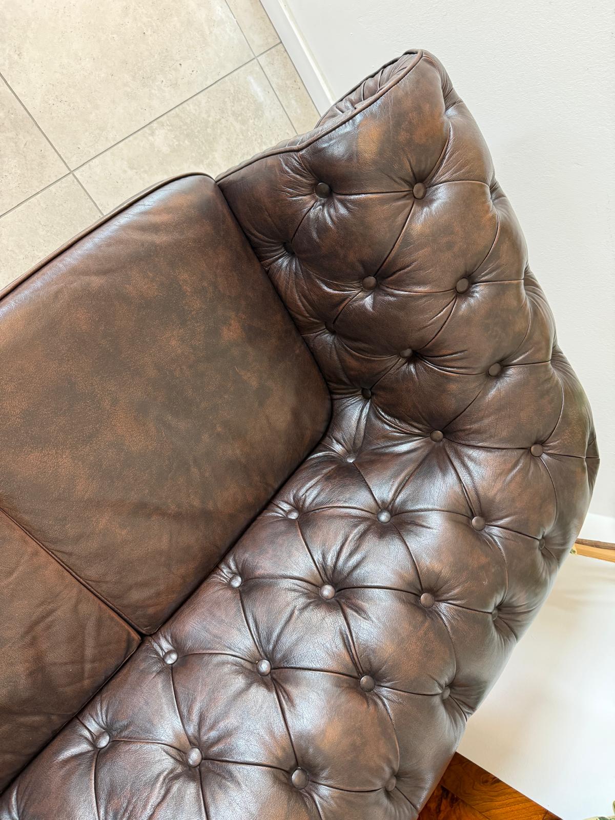 Chesterfield Ecksofa Clubsofa Couch Zigarrenbraun D2522