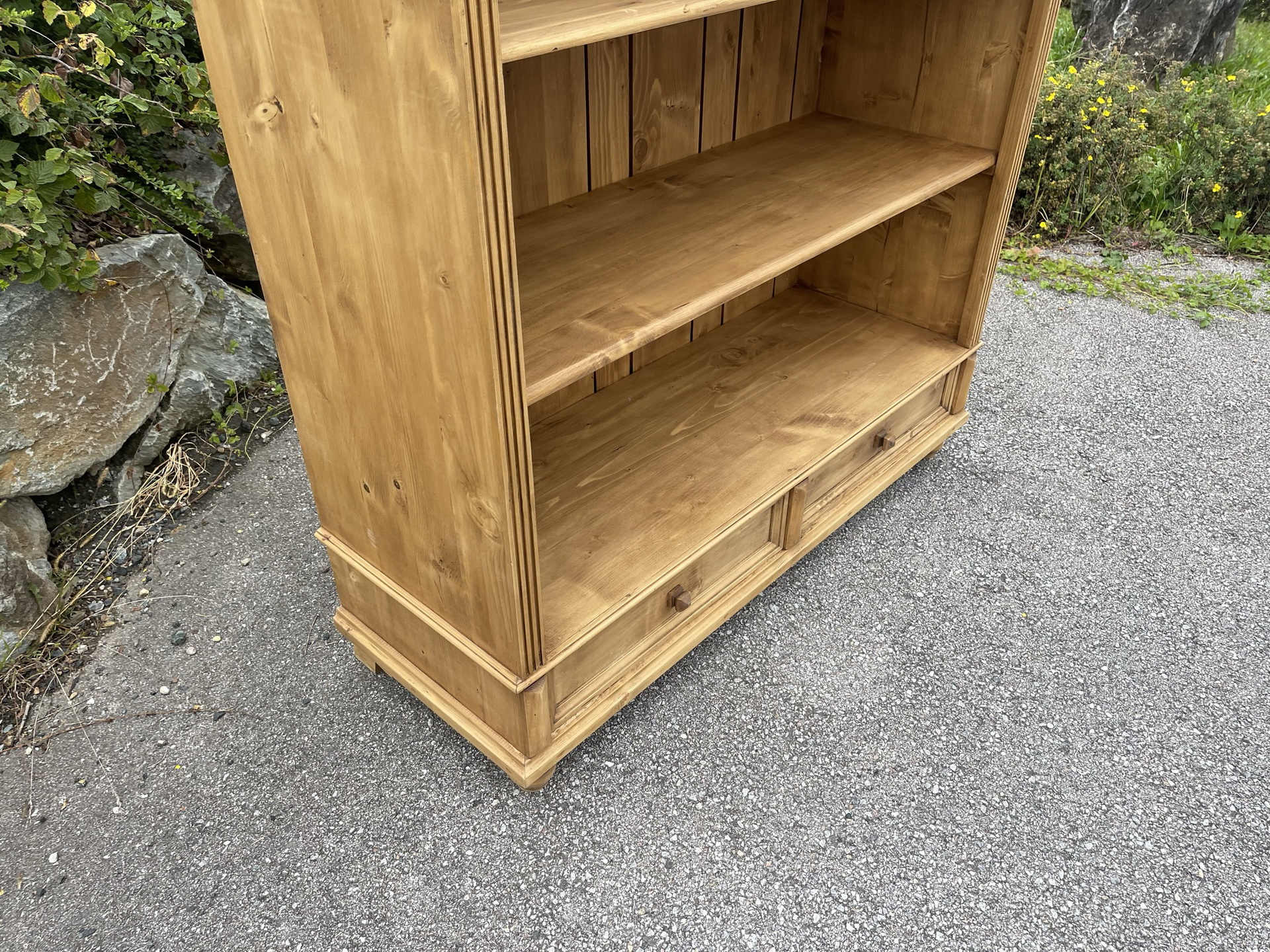 bauernmoebel_bauernschrank_19 Riesen Bücherregal Stellage Bücherschrank Massivholz Naturholz B1711