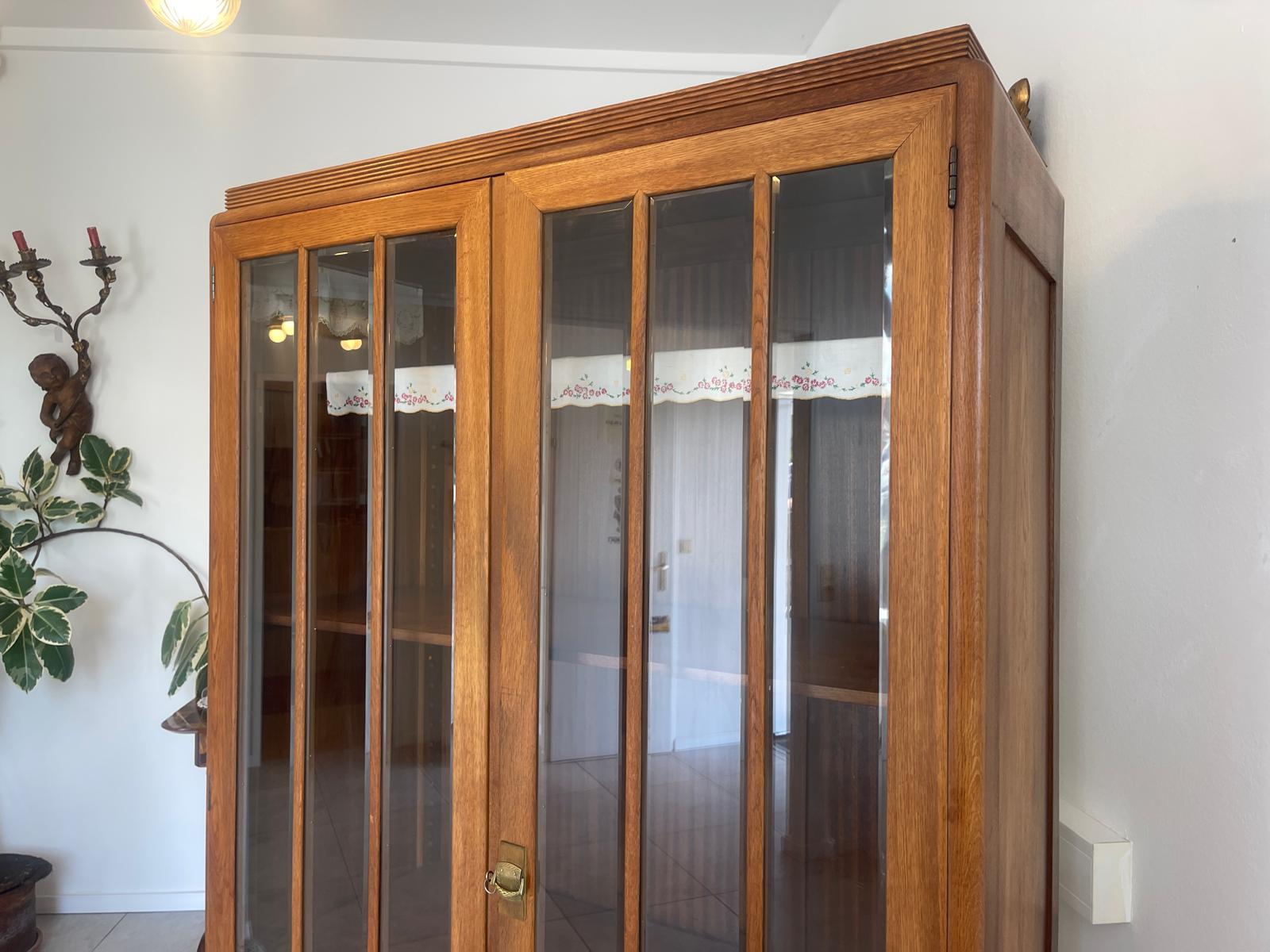 Originale Jugendstil Vitrine Bücherschrank Glasschrank G1600