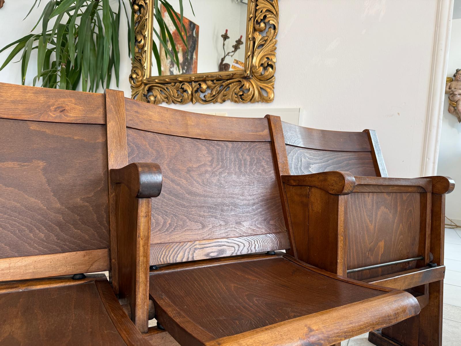 Kinosessel 3er Sitz Klappstuhl Stuhl Sitzgruppe Originalexemplar D3437