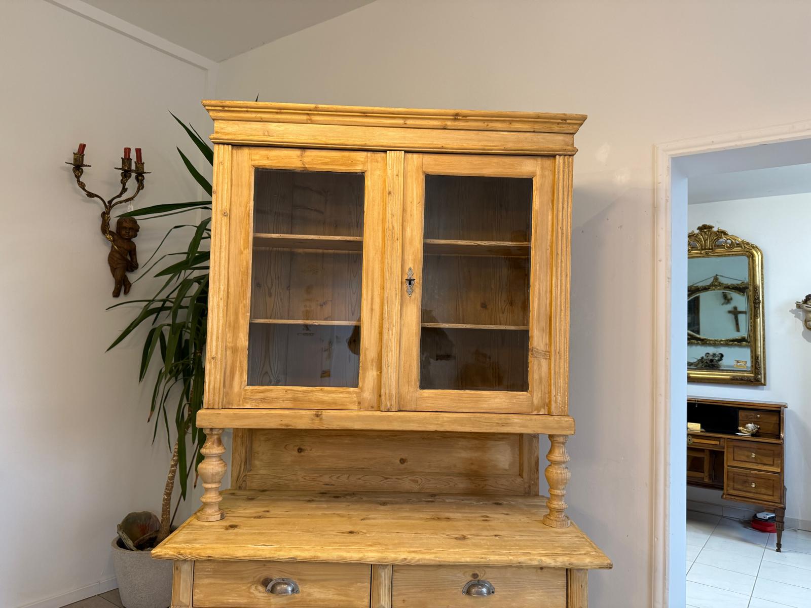 Gründerzeit Naturholschrank Küchenbuffet Küchenschrank Küchenkredenz G2220