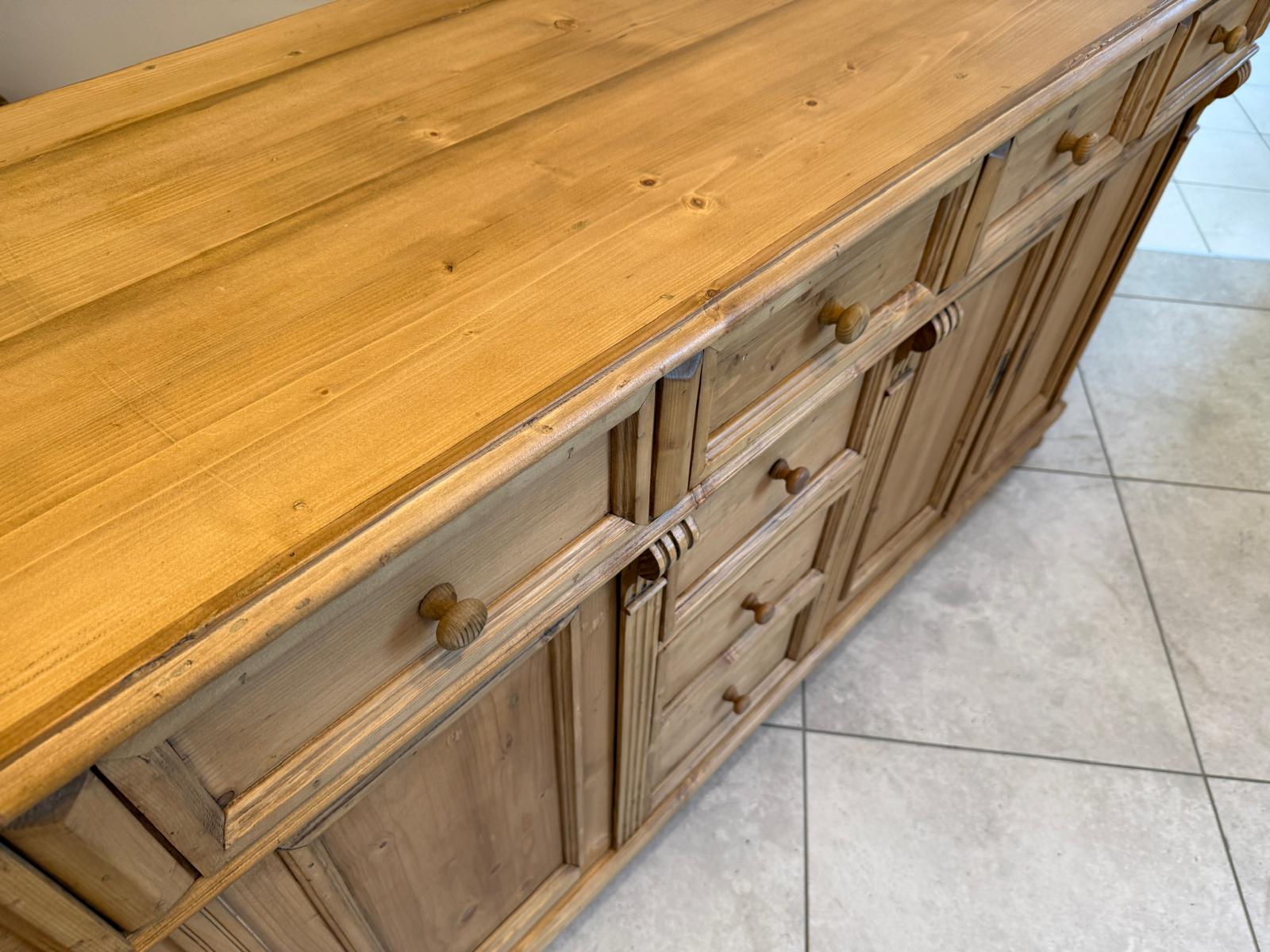 Massiver Apothekenschrank 8 Ladenkommode Ladenschrank Weichholz G2363