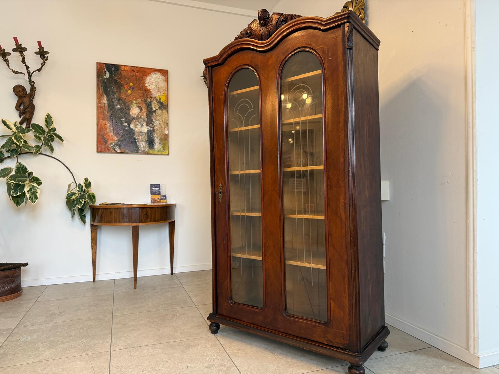 SALE Originale Alt Wien Gründerzeit Vitrine Bücherschrank Sammlervitrine Antiquität D1029