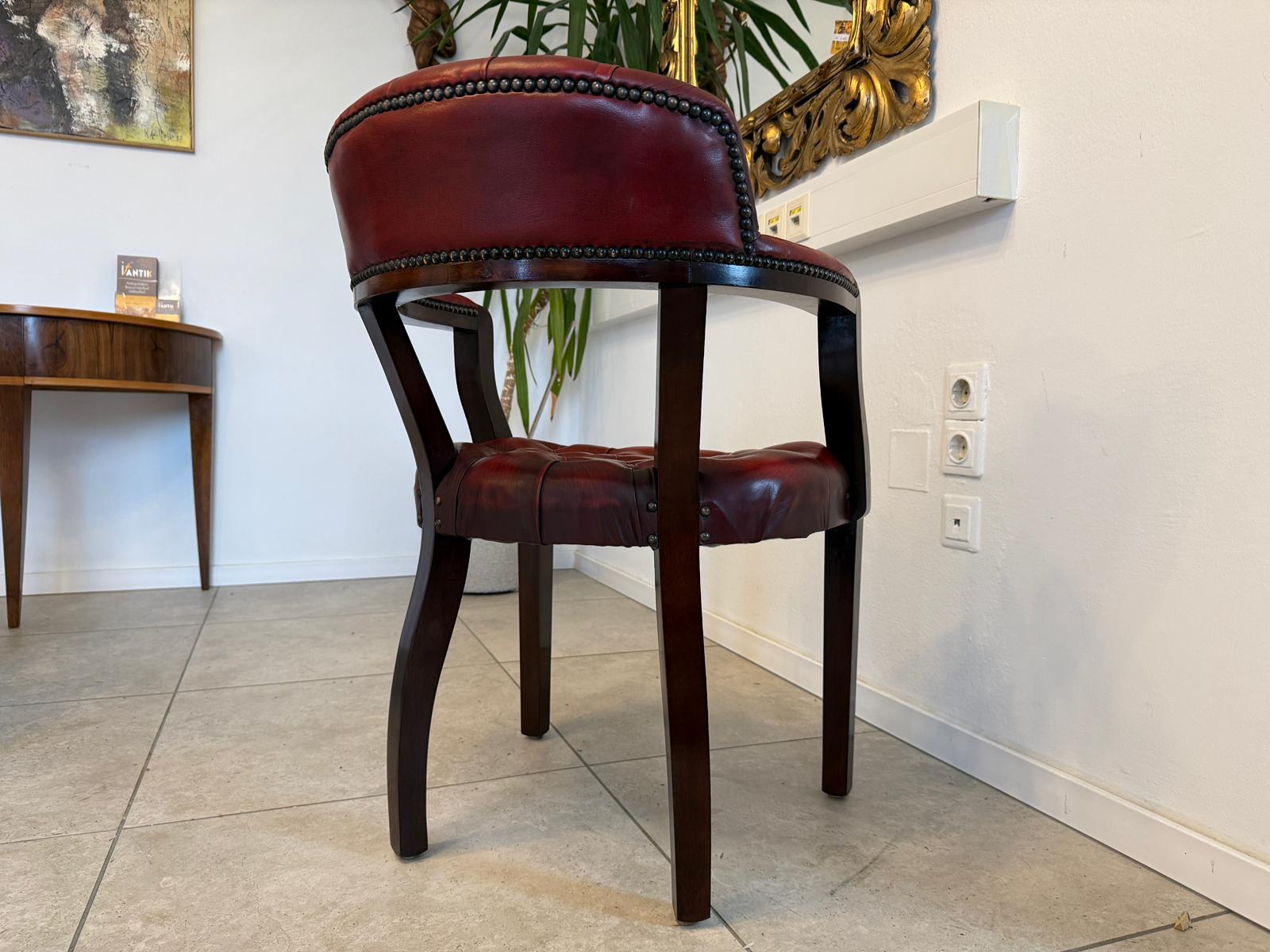 Chesterfield Fauteuill Ledersofa Clubfauteuil Ledersessel  1 Stück D1093