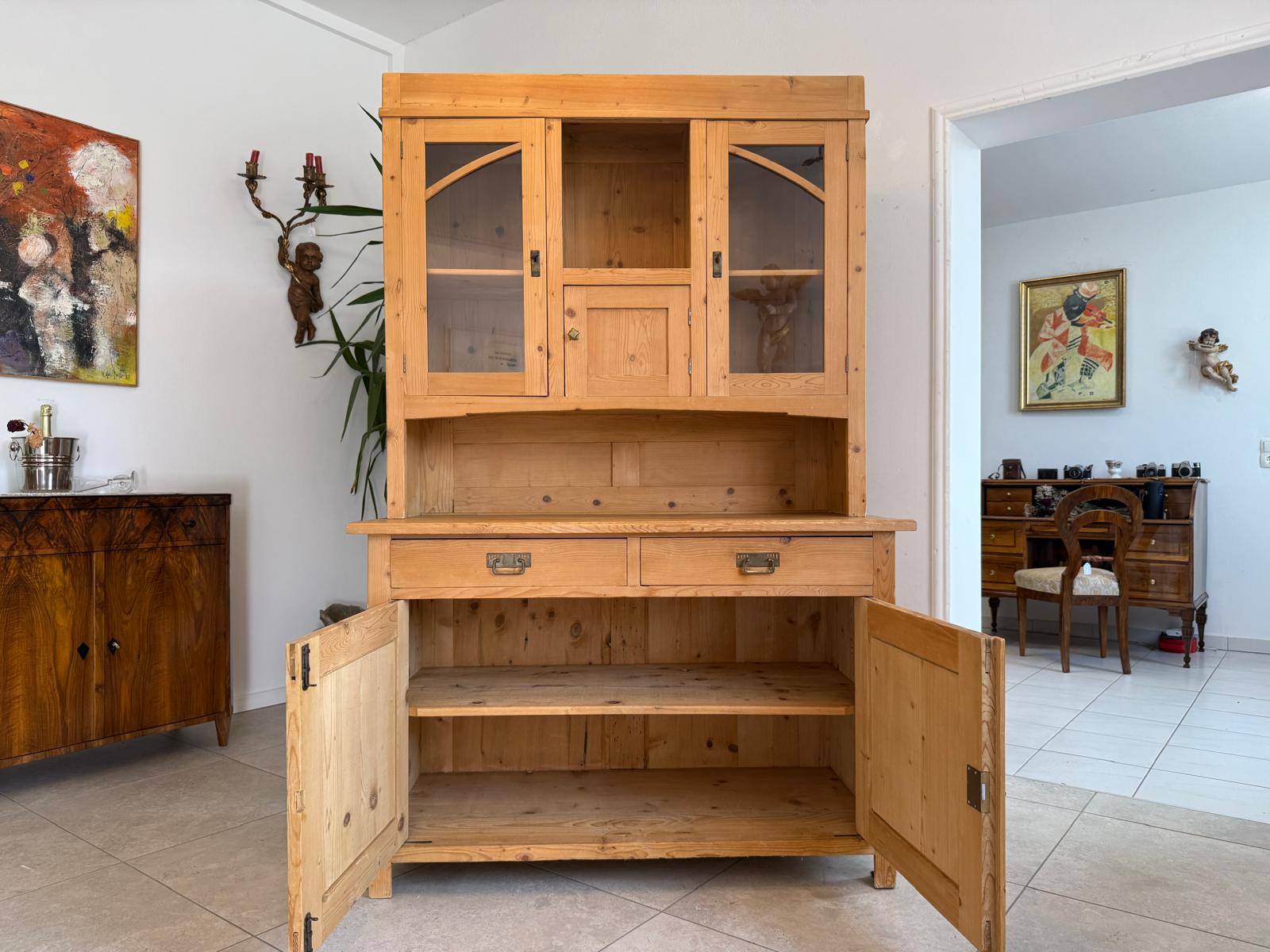 Jugendstil Küchenbuffet Küchenschrank Küchenkredenz Antik G2061