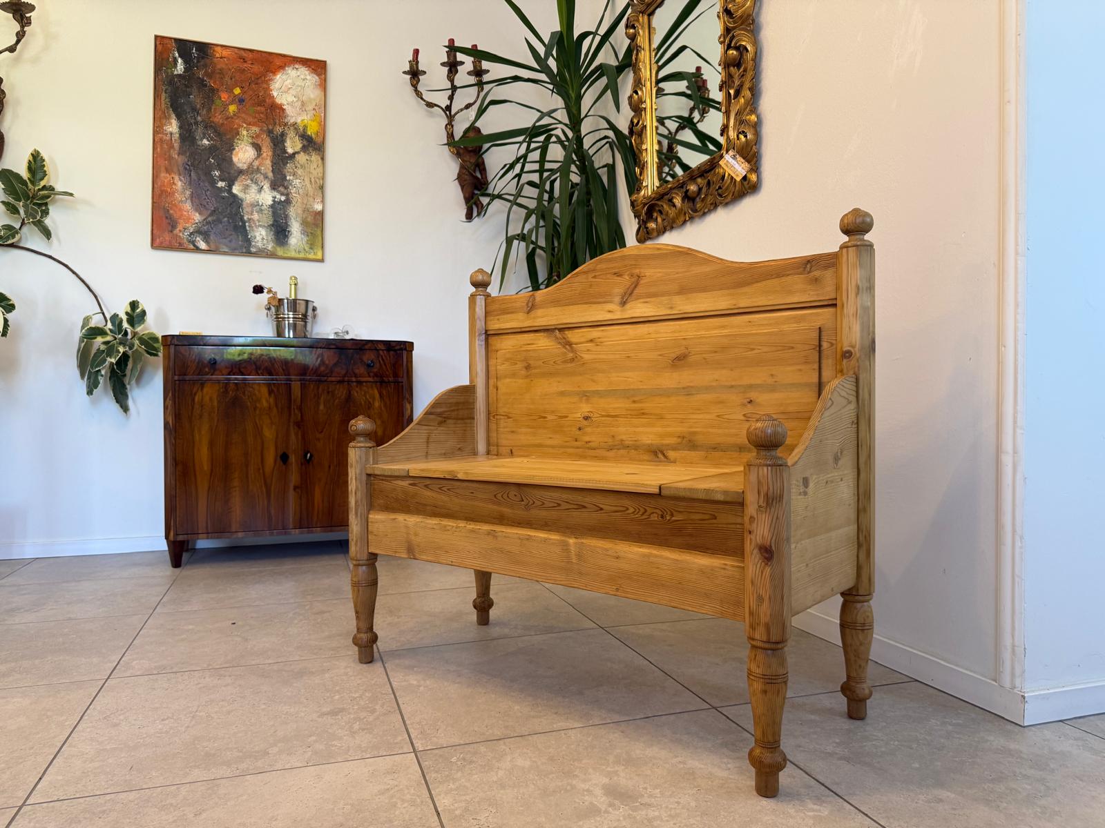 Zierliche Gründerzeit Bank Bankerl Sitzbank Holzbankerl  G1928