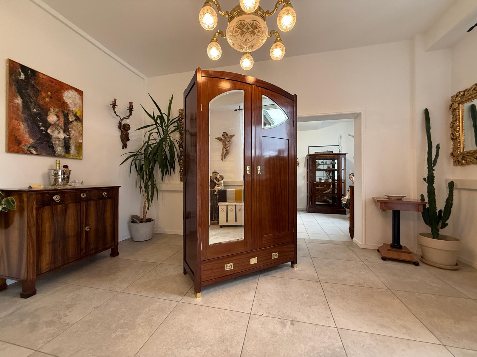 Sale Jugendstil Spiegelschrank Kleiderschrank Kasten Bücherschrank Antiquität  G2111