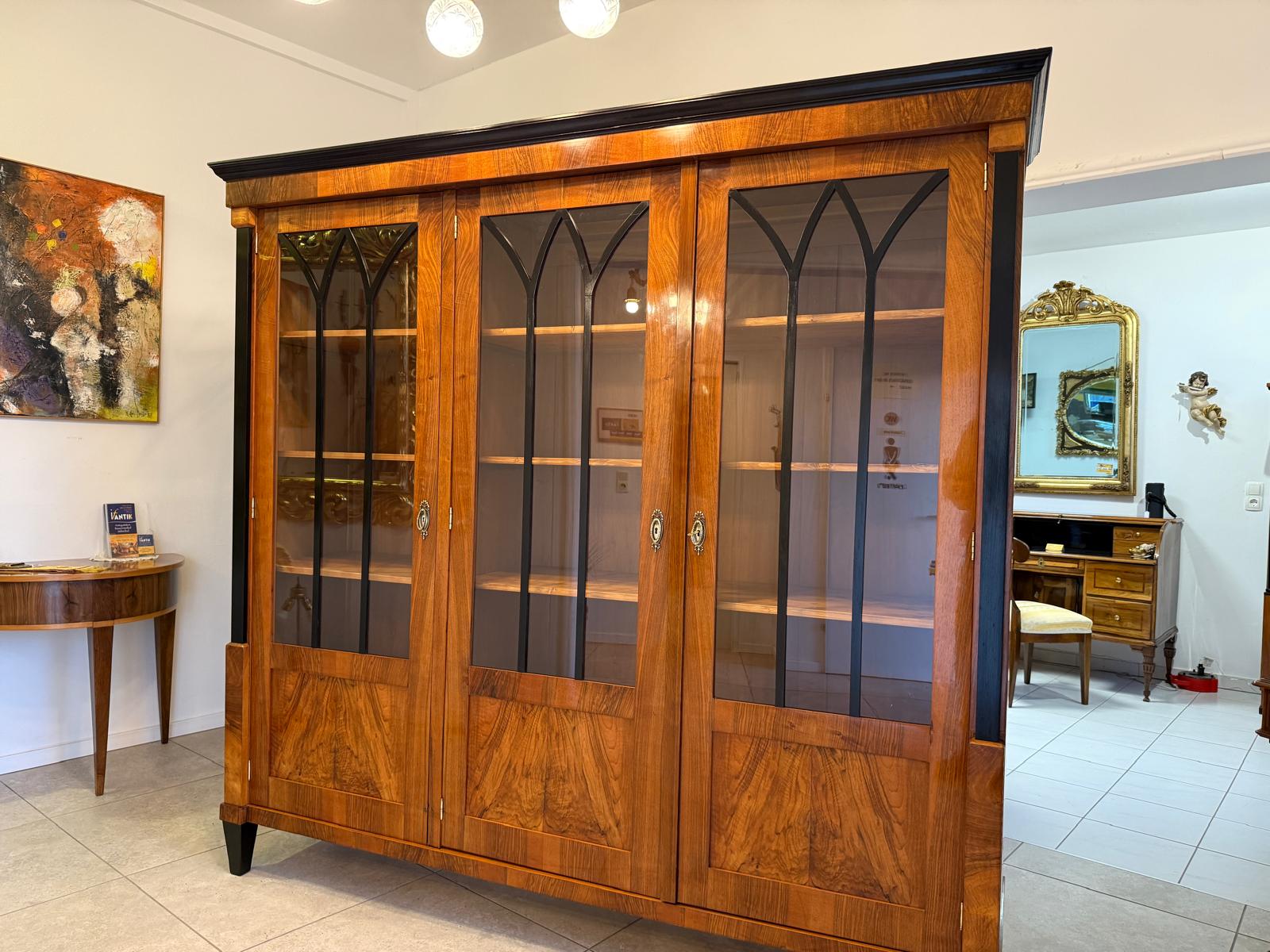 SALE Restaurierte Biedermeier Vitrine Bücherschrank ANTIQUITÄT G2352