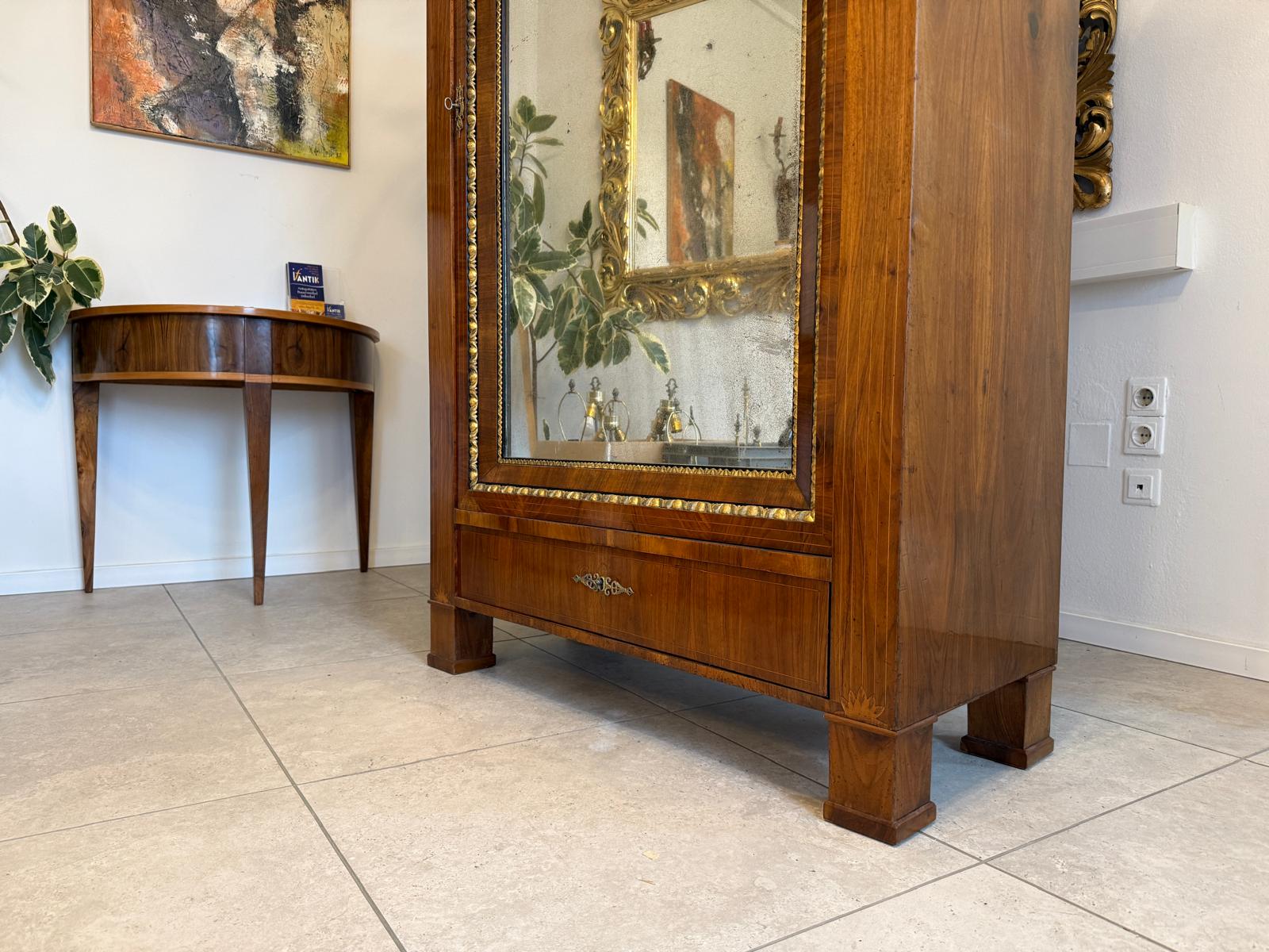 SALE Restaurierter Biedermeier Schrank Spiegelschrank Antiquität G2309