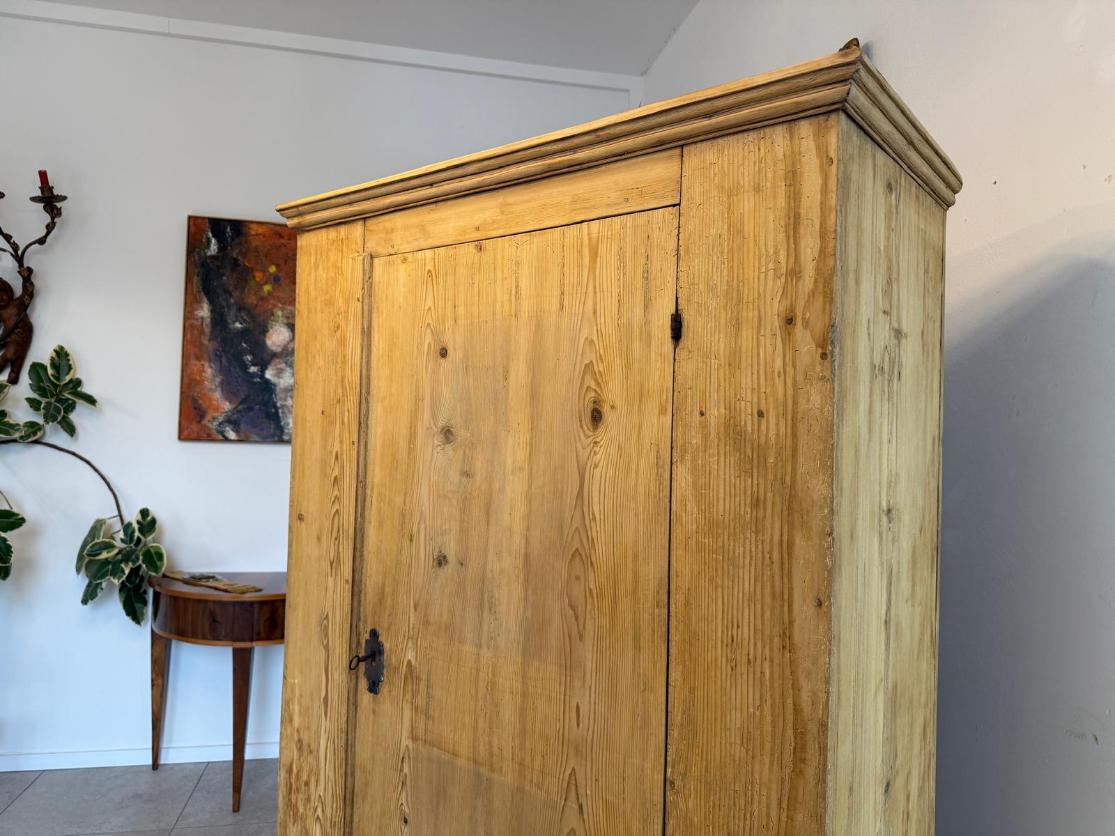 Originaler 1 türiger Bauernschrank Jugendstil Naturholzschrank Bauernstube G2338