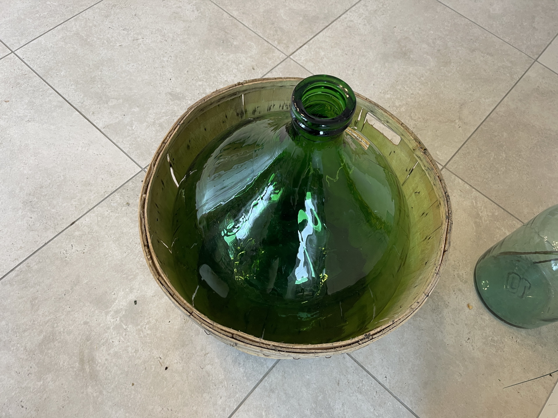 IMG_4299 Alte Ballonflasche Weinballon, Gärballon, Glasballon, 25 Liter, A4711