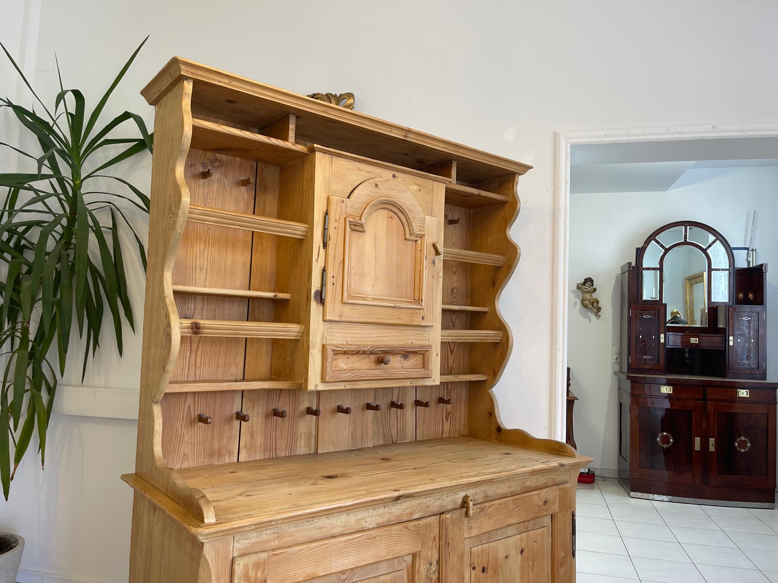 Alte Bäuerliche Aufsatzstellage Anrichte Küchenschrank G1350