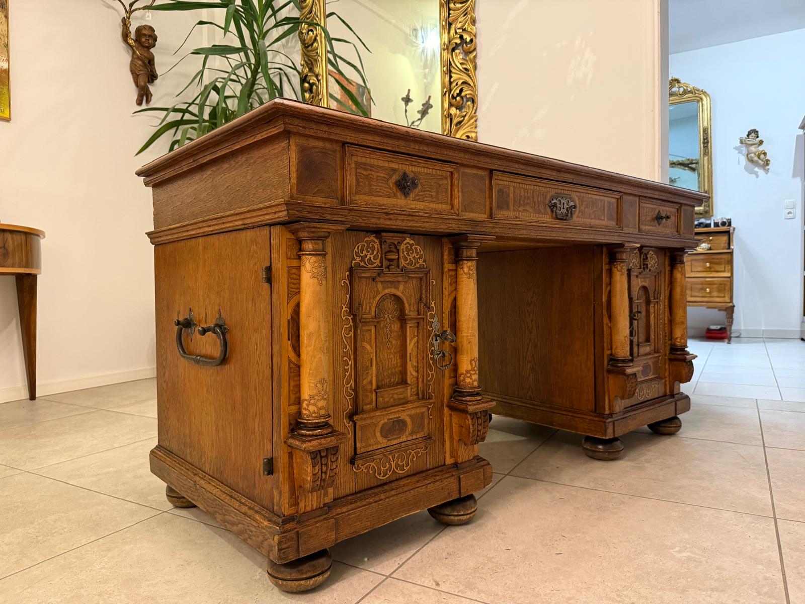 Spätrenaissance Sekretär Schreibtisch Herrenschreibtisch Original Antiquität G2209
