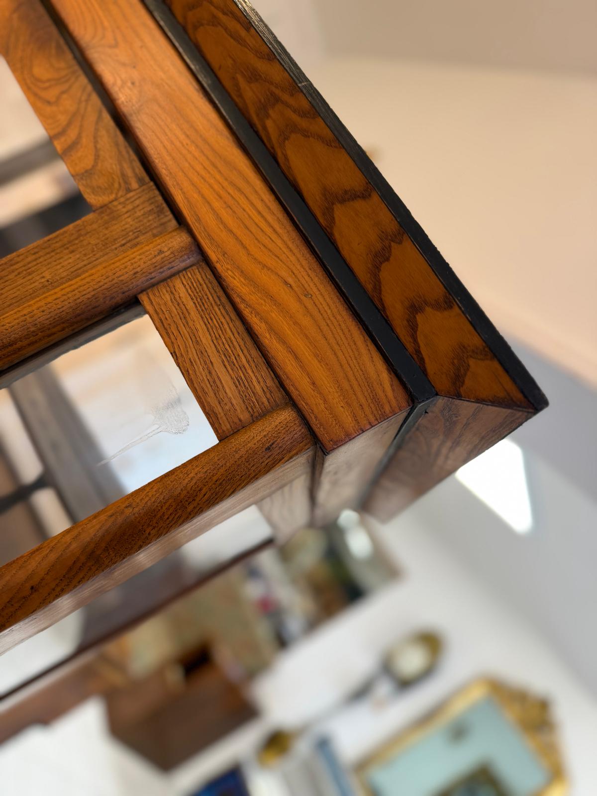 Restaurierte Spätbiedermeier Vitrine Bücherschrank Glasschrank Antiquität D2278