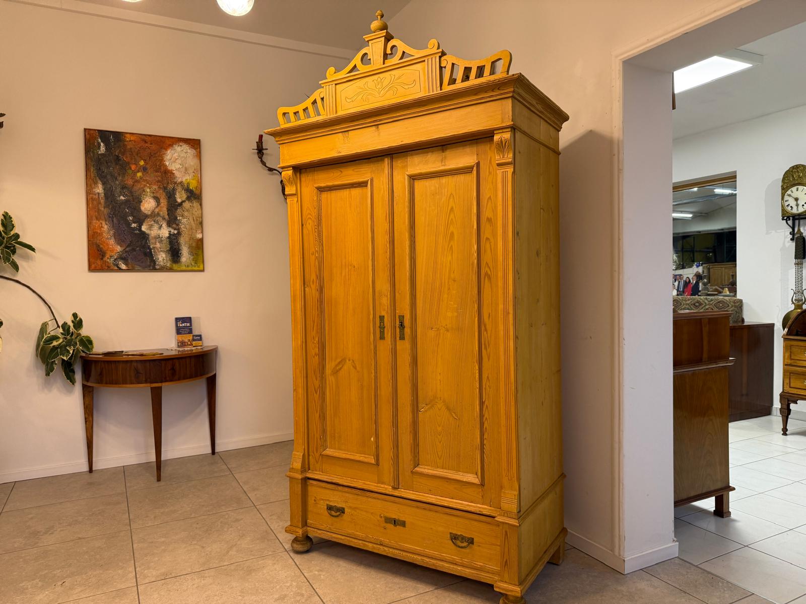 Gründerzeit Bauernschrank Bauernkasten Garderobenschrank Weichholz G2400